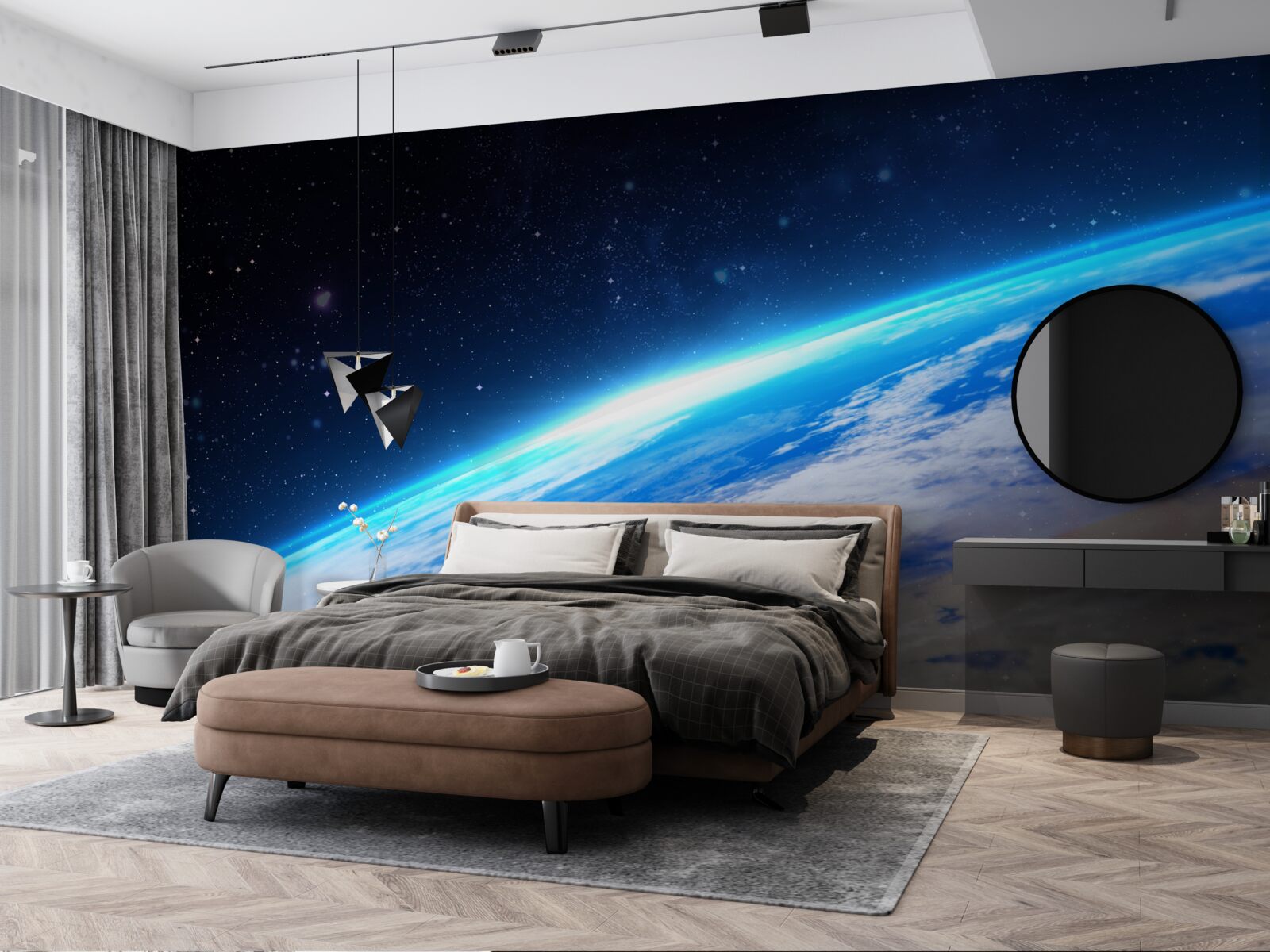 Fototapet suprafața Pământului din spațiu