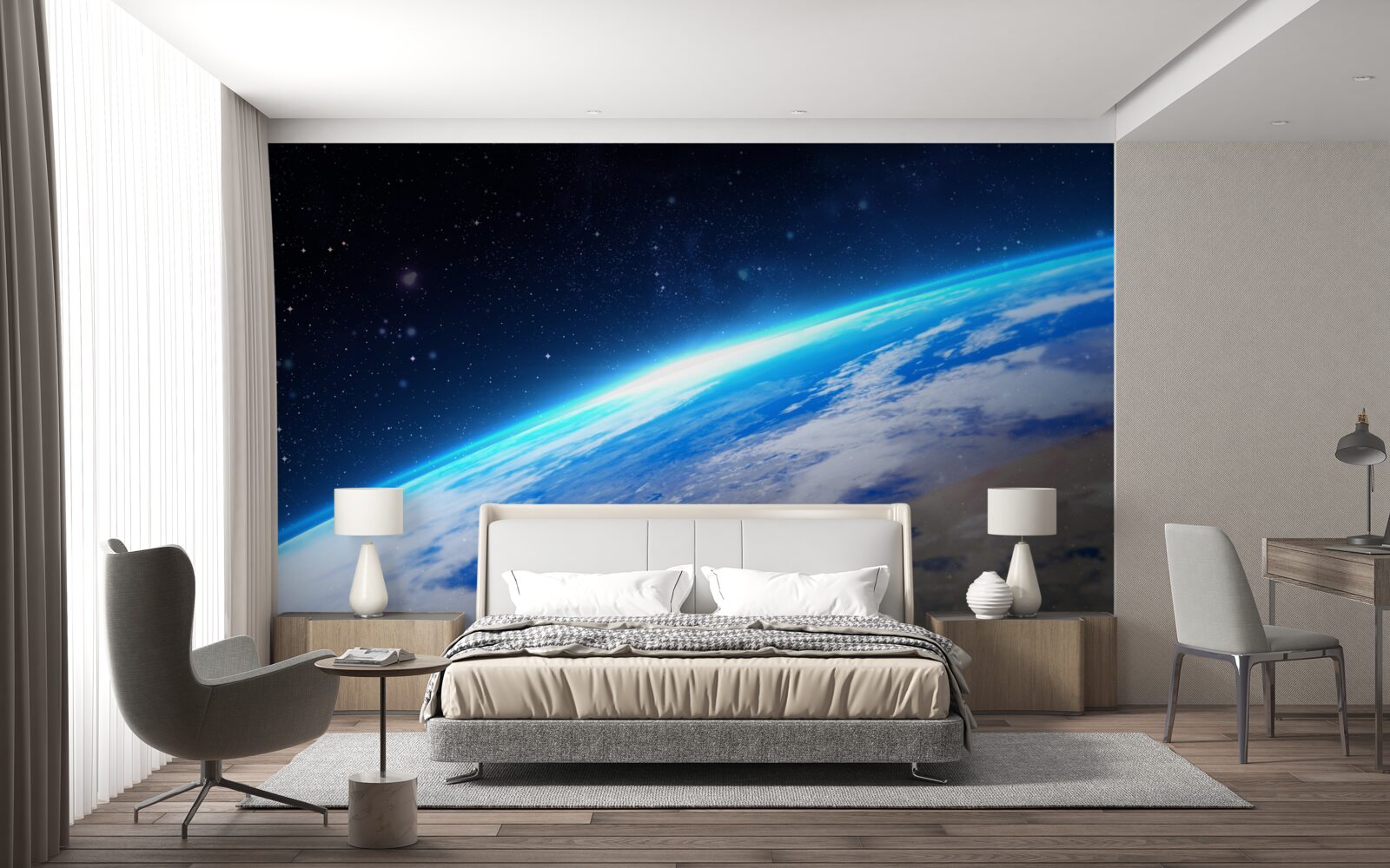 Fototapet suprafața Pământului din spațiu