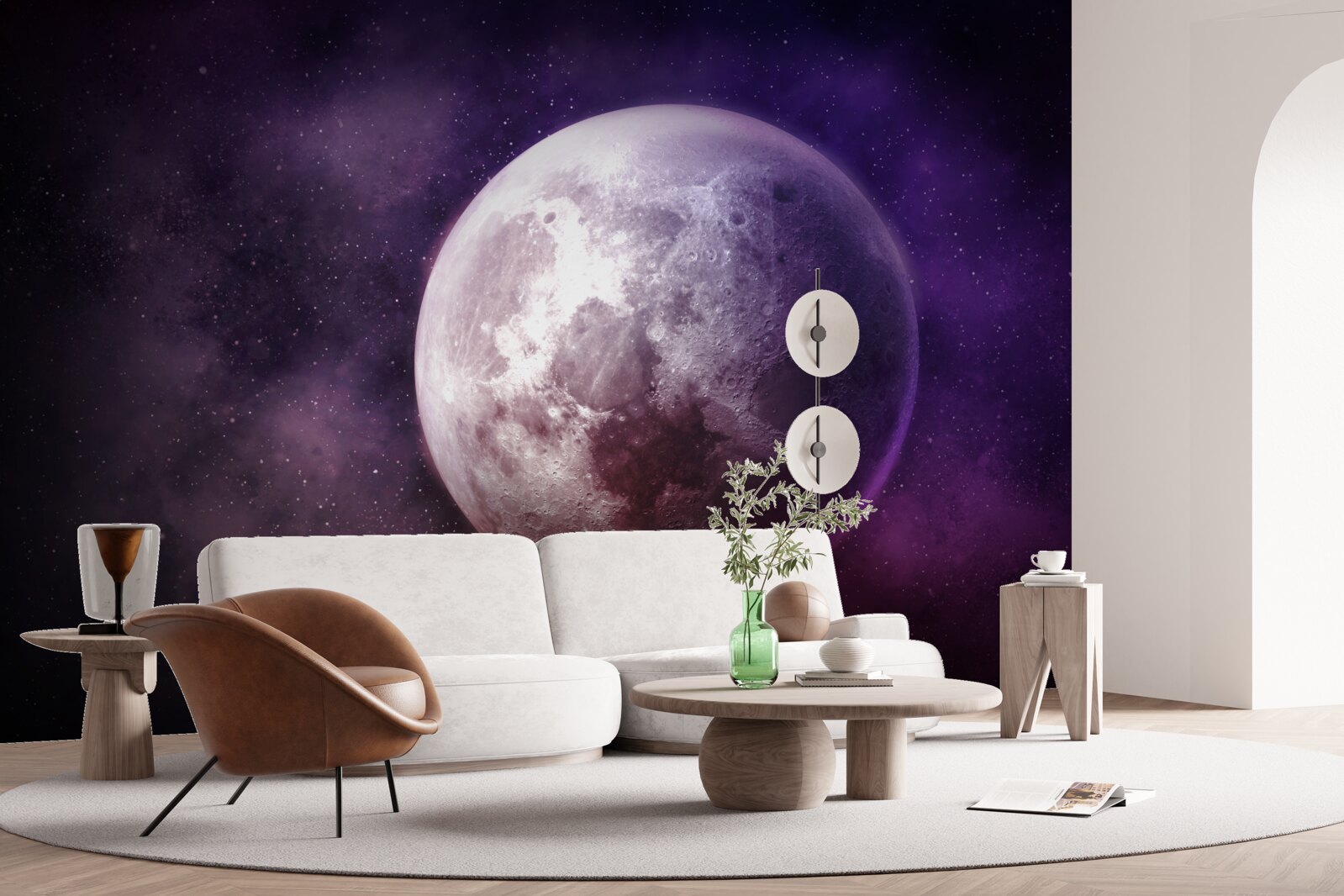 Fototapet nuanțele violete ale lunii