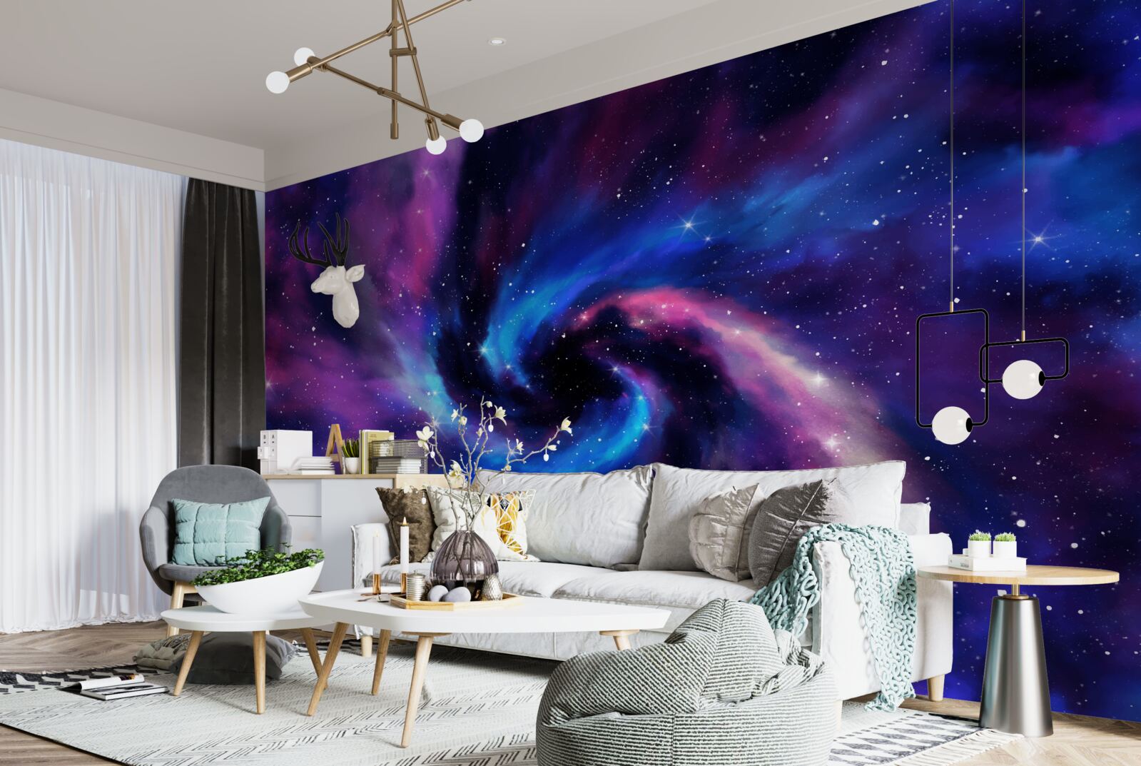 Fototapet nuanțe fascinante de universuri