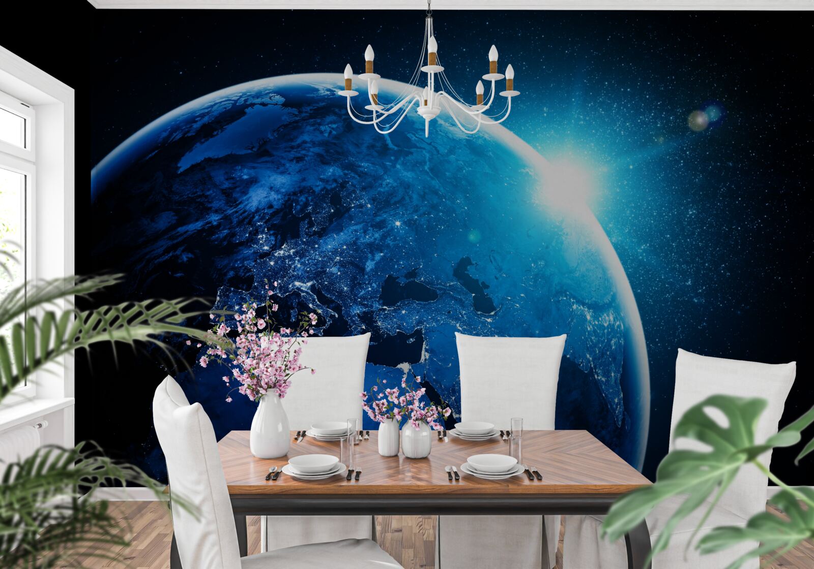 Fototapet o zare rece a învăluit pământul