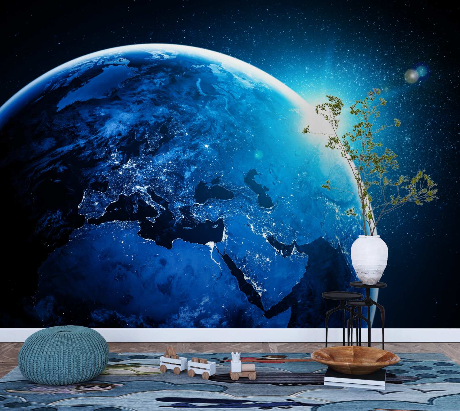 Fototapet o zare rece a învăluit pământul