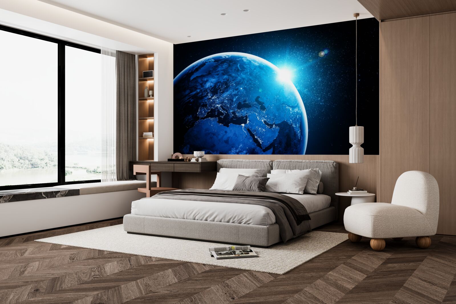 Fototapet o zare rece a învăluit pământul