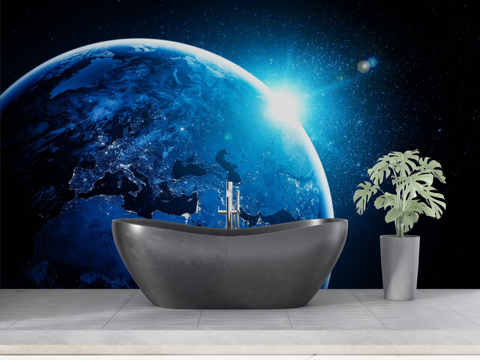 Fototapet o zare rece a învăluit pământul