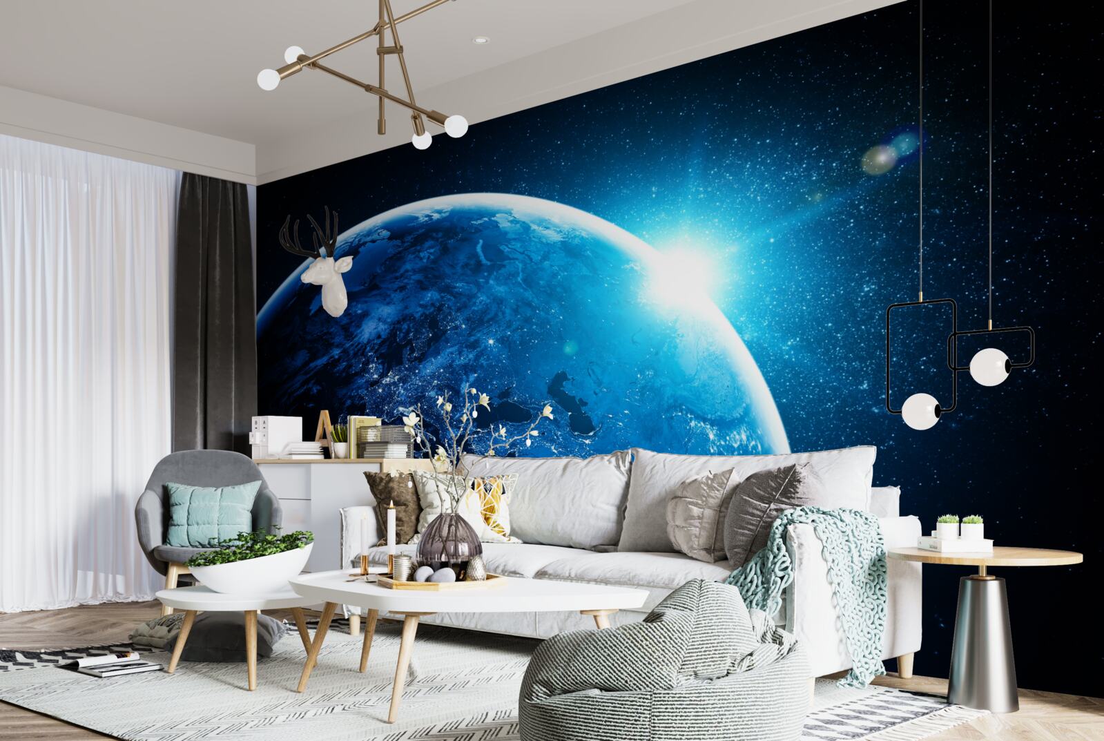 Fototapet o zare rece a învăluit pământul