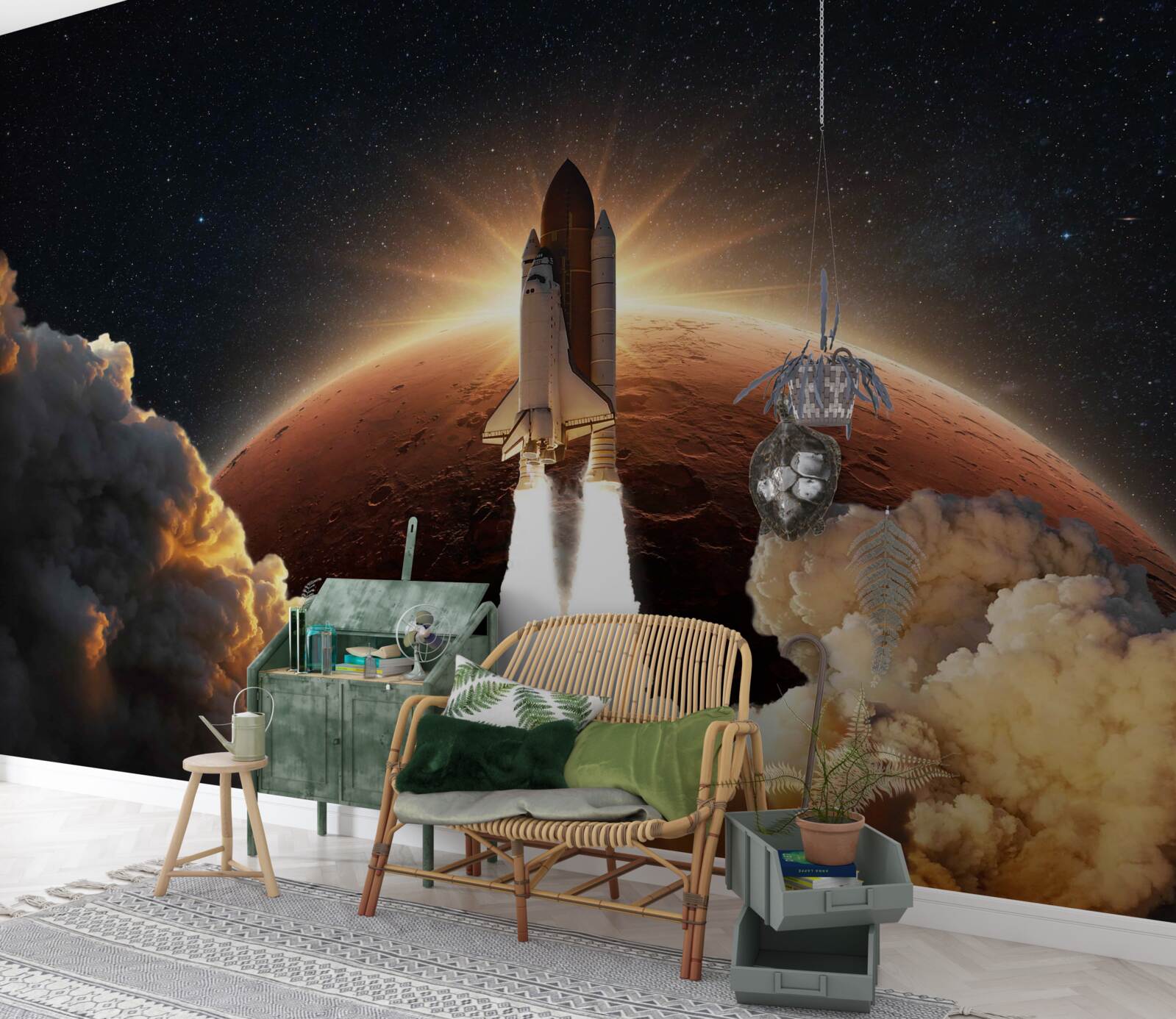 Fototapet călătoria în spațiu a navei