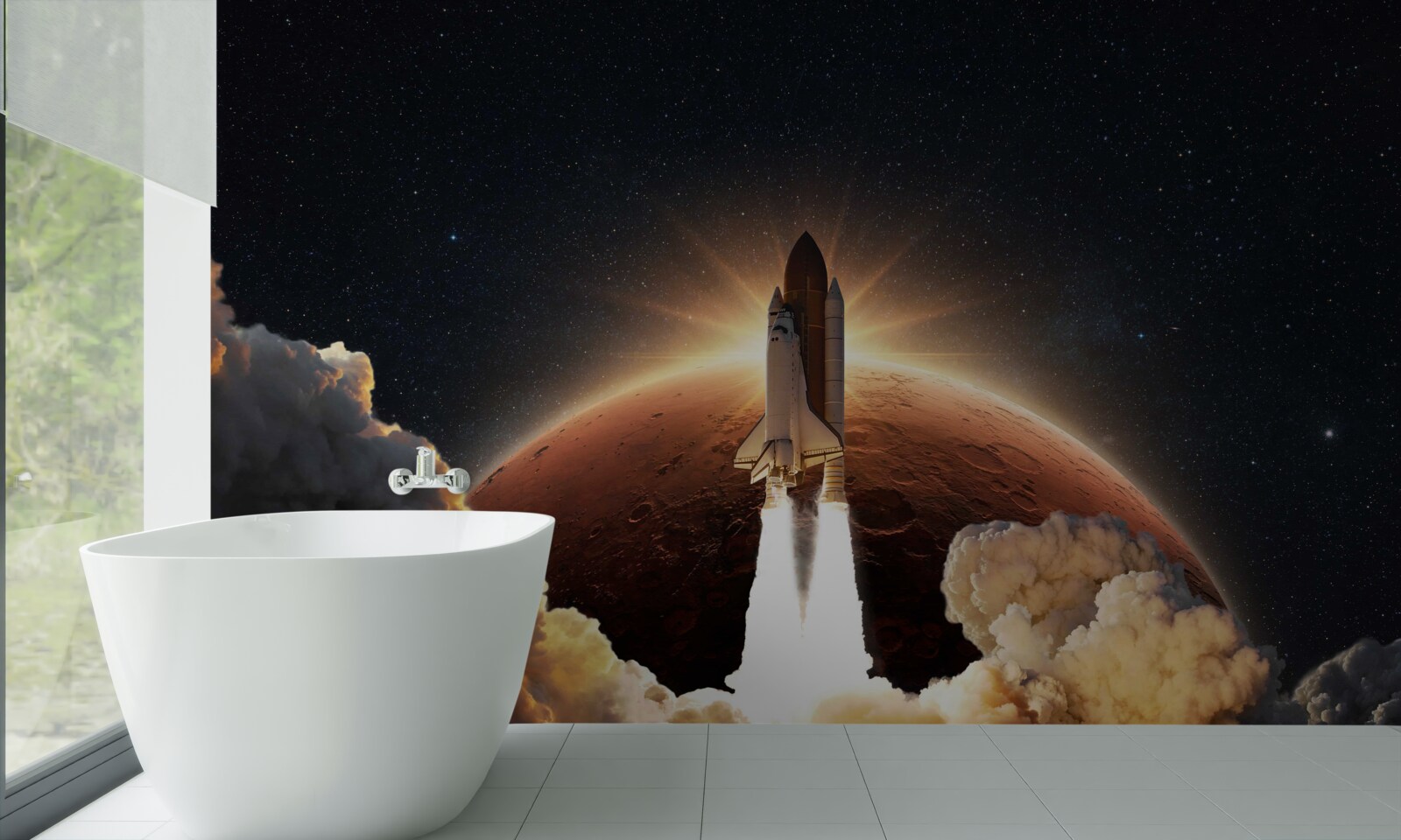 Fototapet călătoria în spațiu a navei