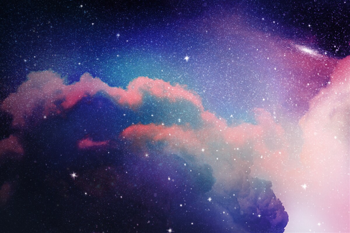 Fototapet stele și jeturi de praf stelar