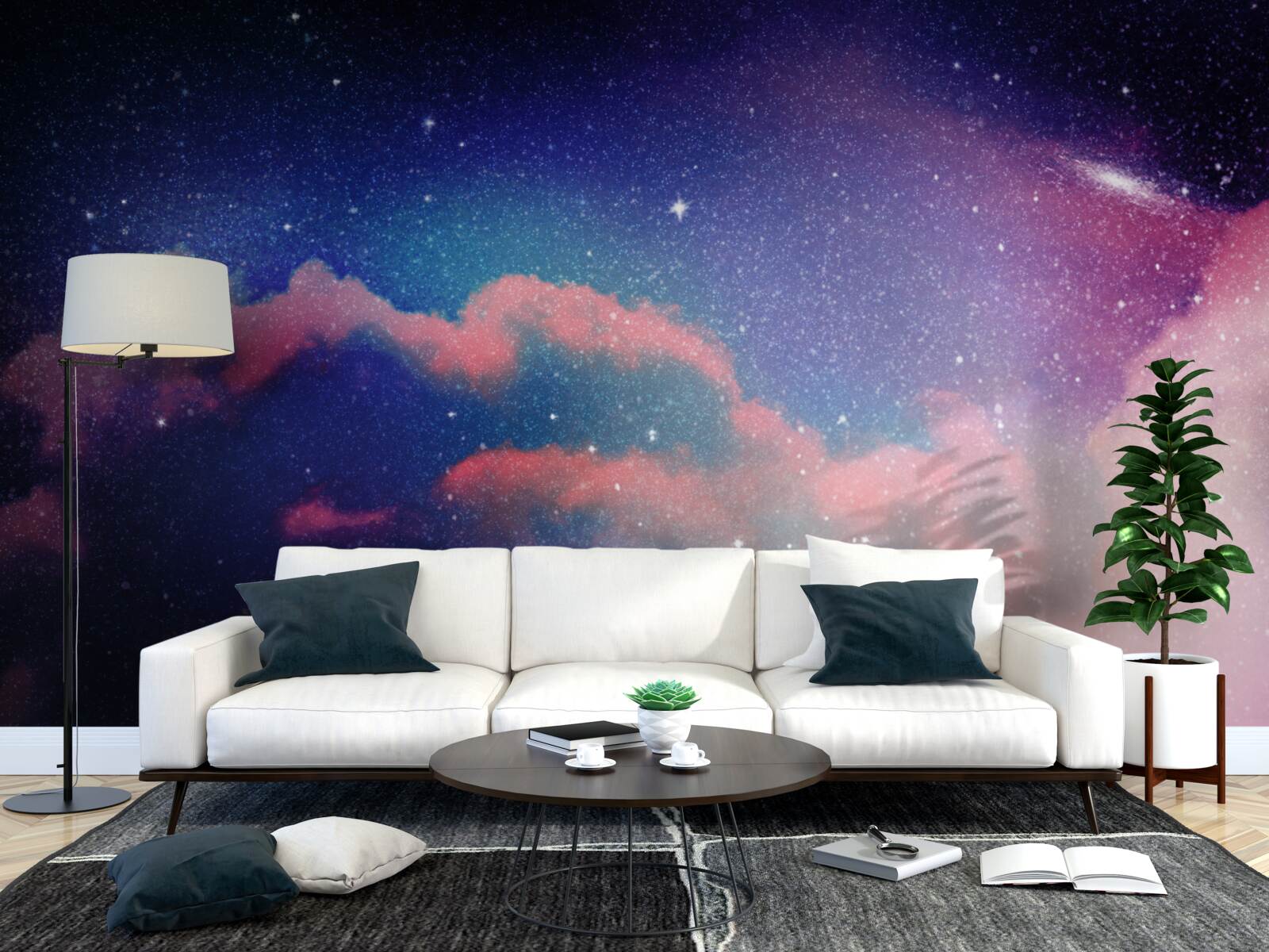 Fototapet stele și jeturi de praf stelar