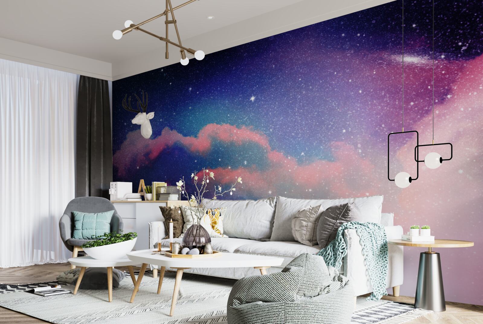 Fototapet stele și jeturi de praf stelar