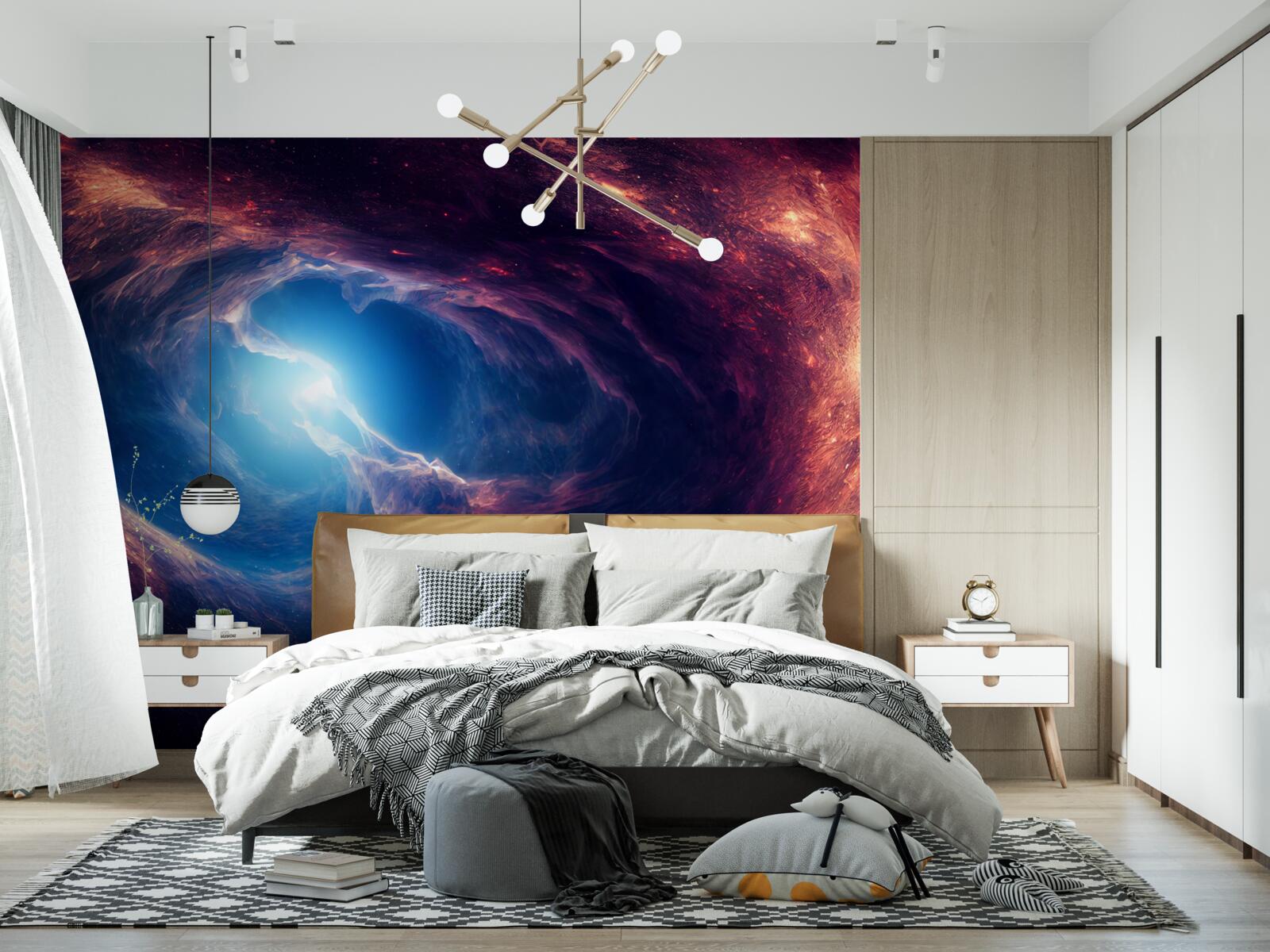 Fototapet nebuloasele și sistemul cosmic