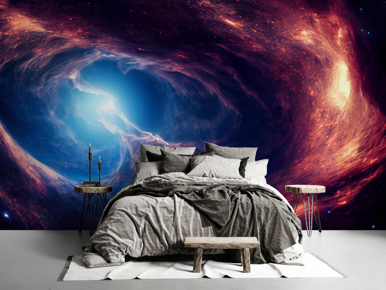 Fototapet nebuloasele și sistemul cosmic