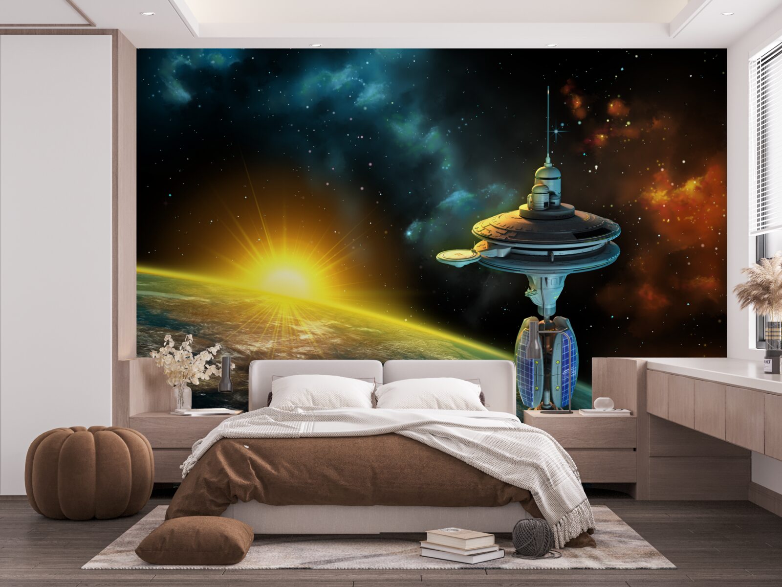 Fototapet stație spațială pe orbită