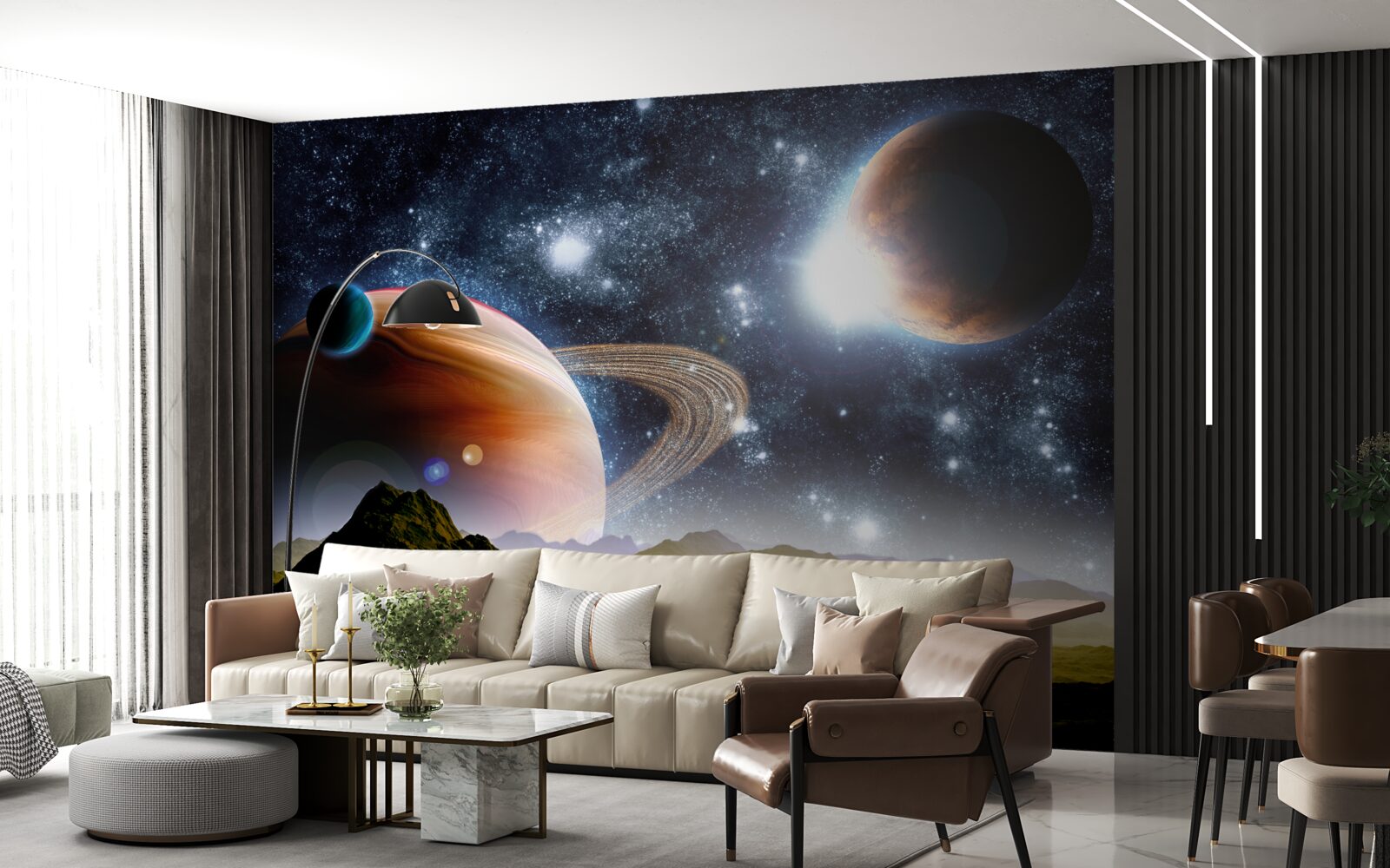 Fototapet spațiu planete