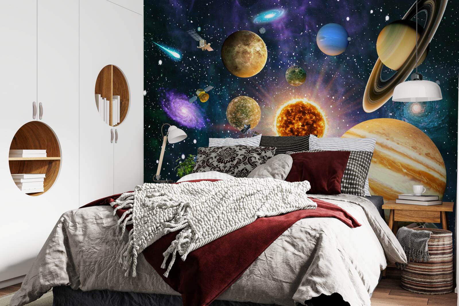 Fototapet formele și nuanțele planetelor sunt diverse