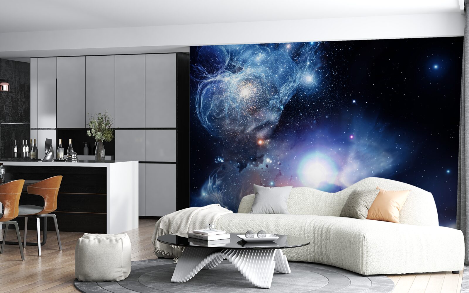 Fototapet spațiu ceresc luminos hipnotizant