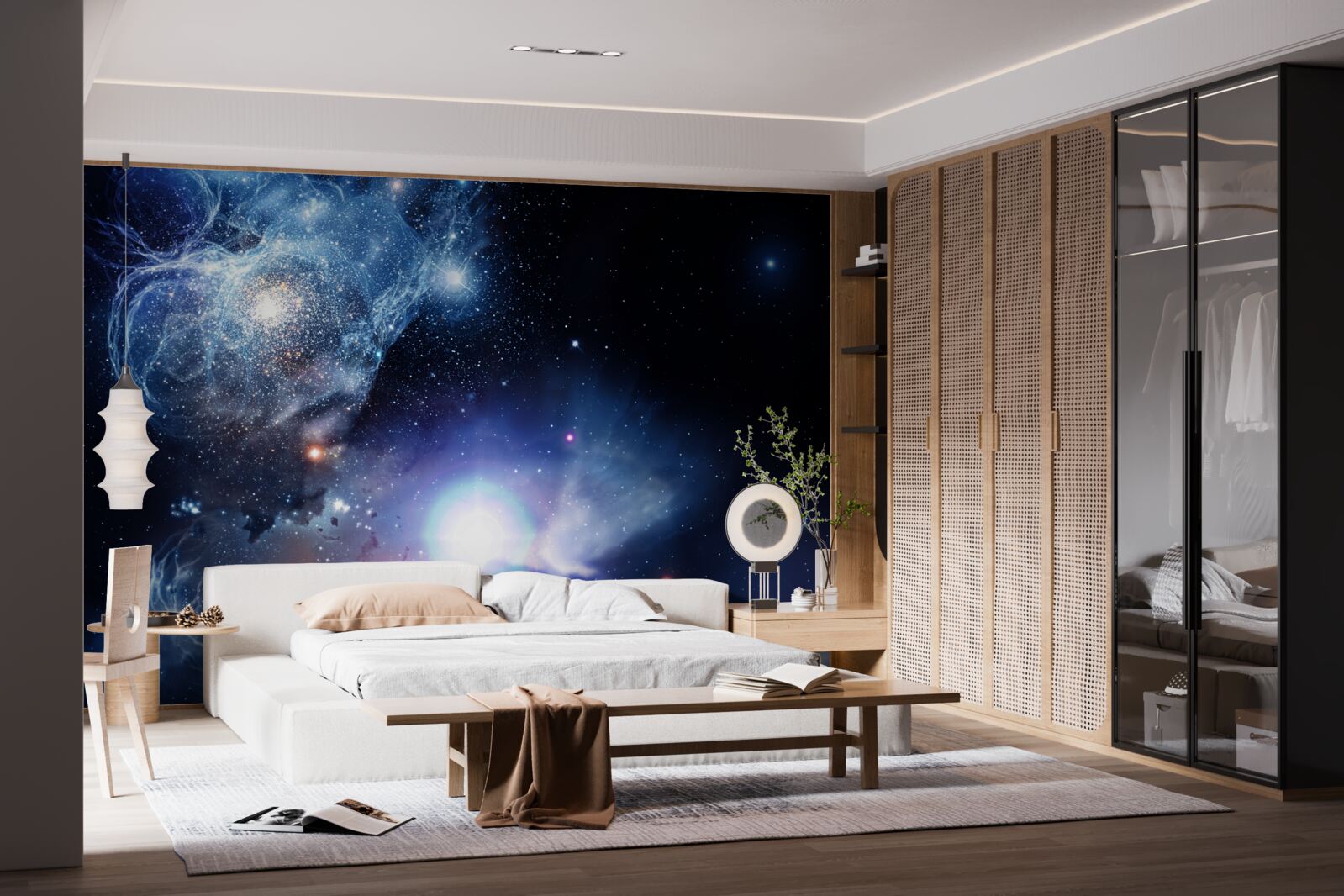 Fototapet spațiu ceresc luminos hipnotizant