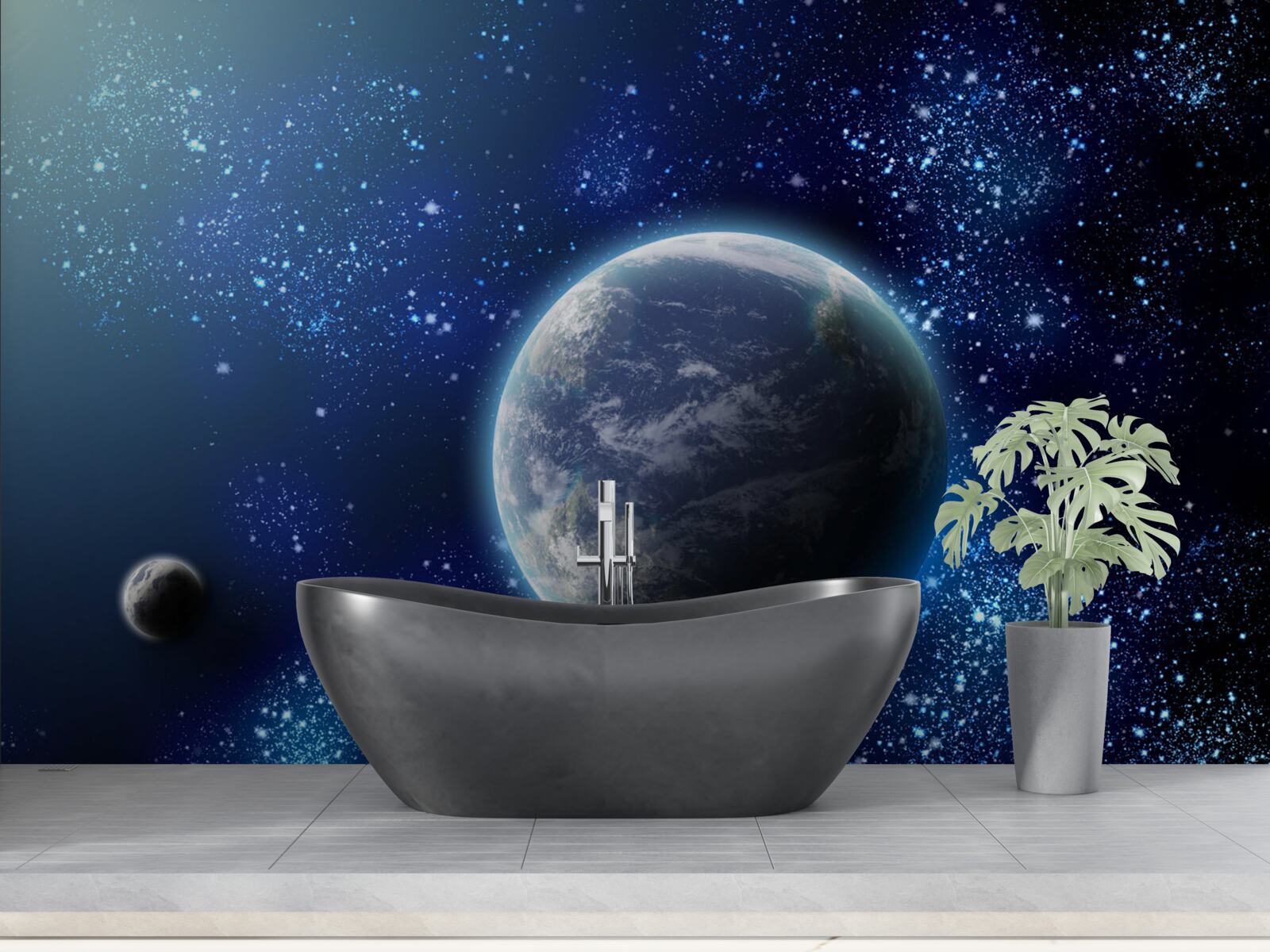 Fototapet spațiul ca fundal pentru planetă