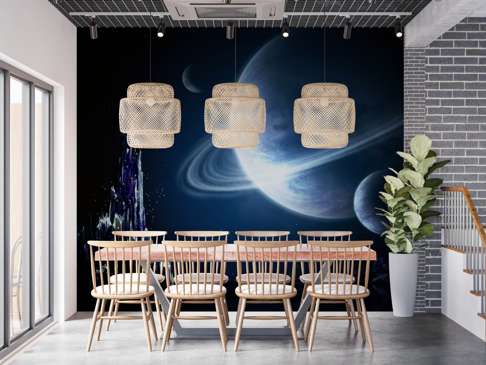 Fototapet spațiu uluitor pe timp de noapte