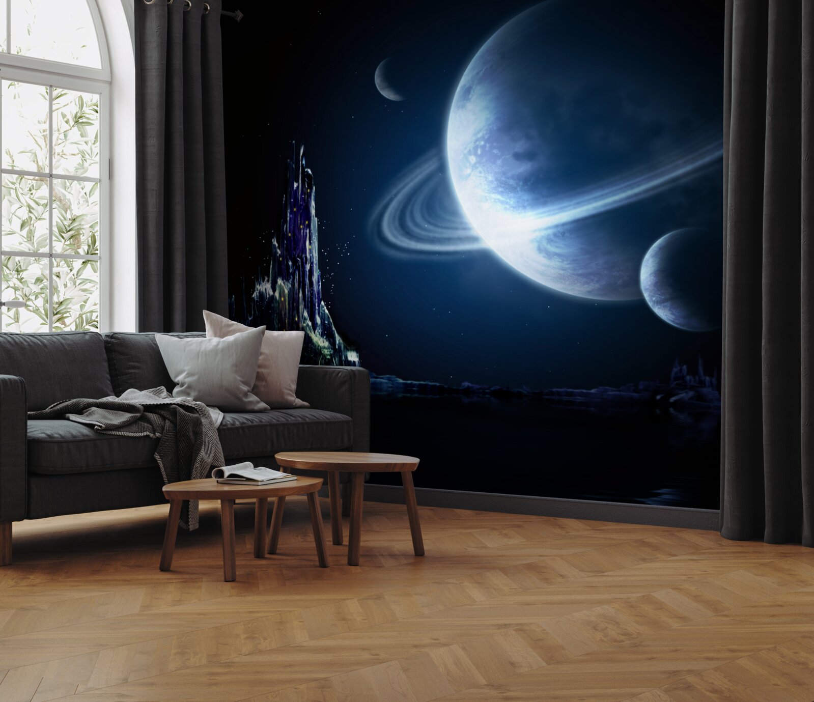 Fototapet spațiu uluitor pe timp de noapte