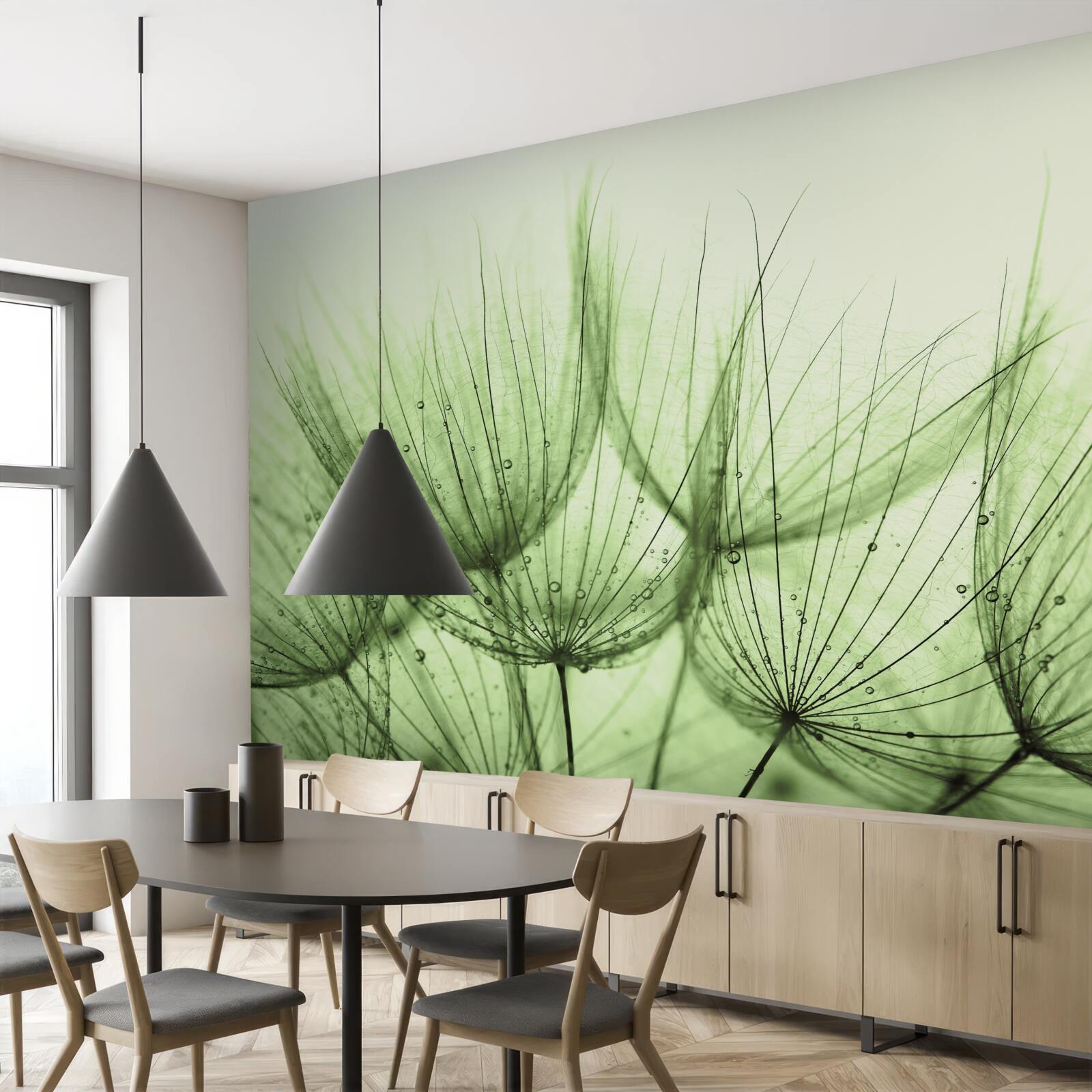 Fototapet colecție de păpădii aerisite