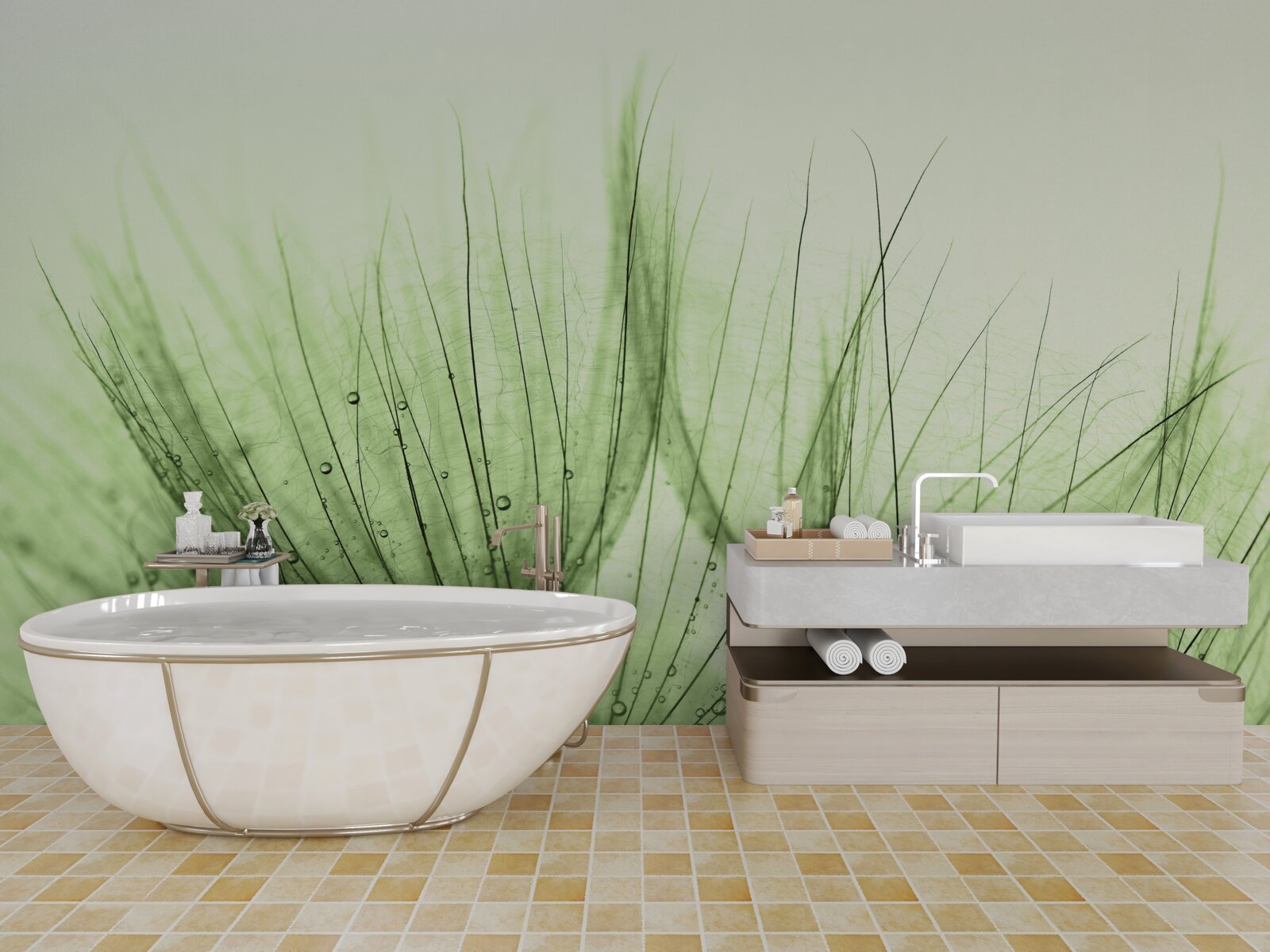 Fototapet colecție de păpădii aerisite