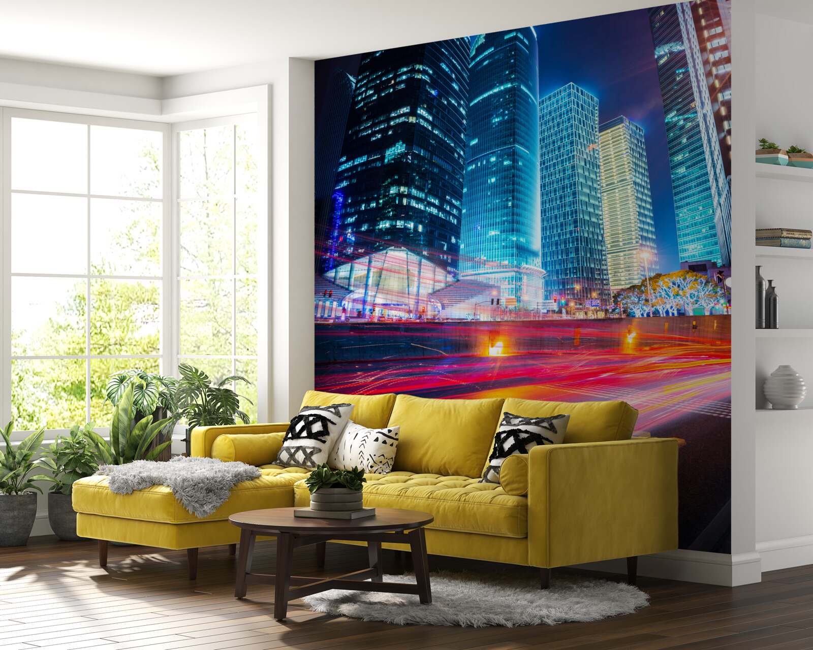 Fototapet peisajul nocturn al metropolei