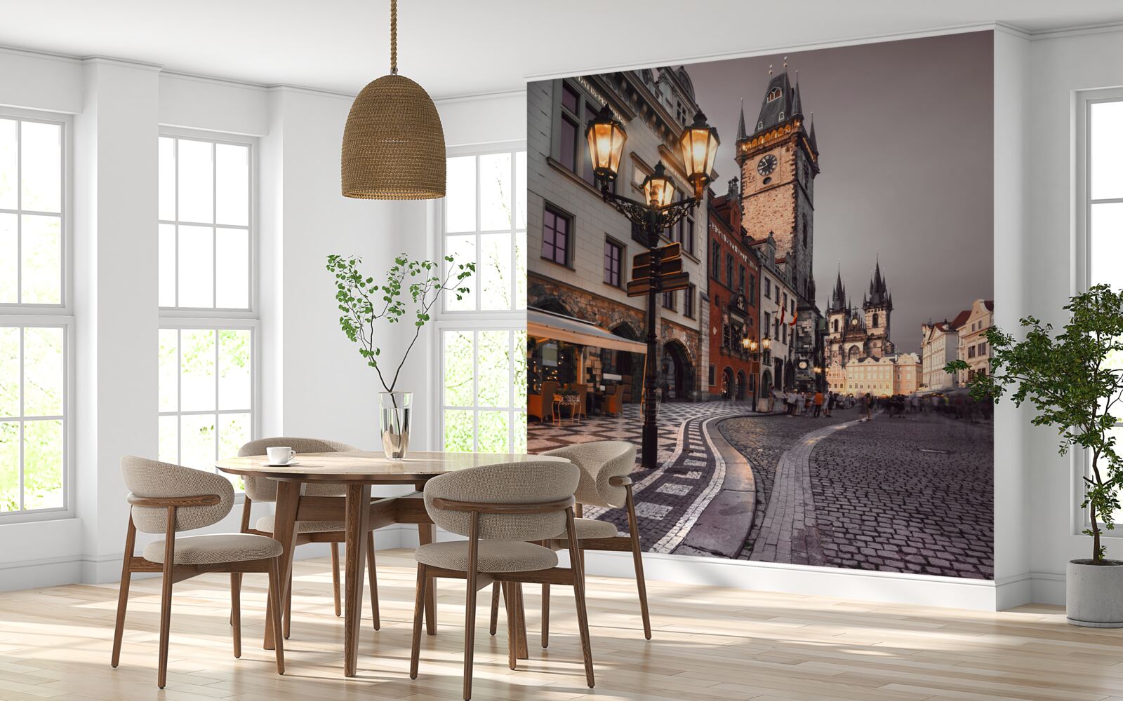 Fototapet o stradă din praga care emană confort