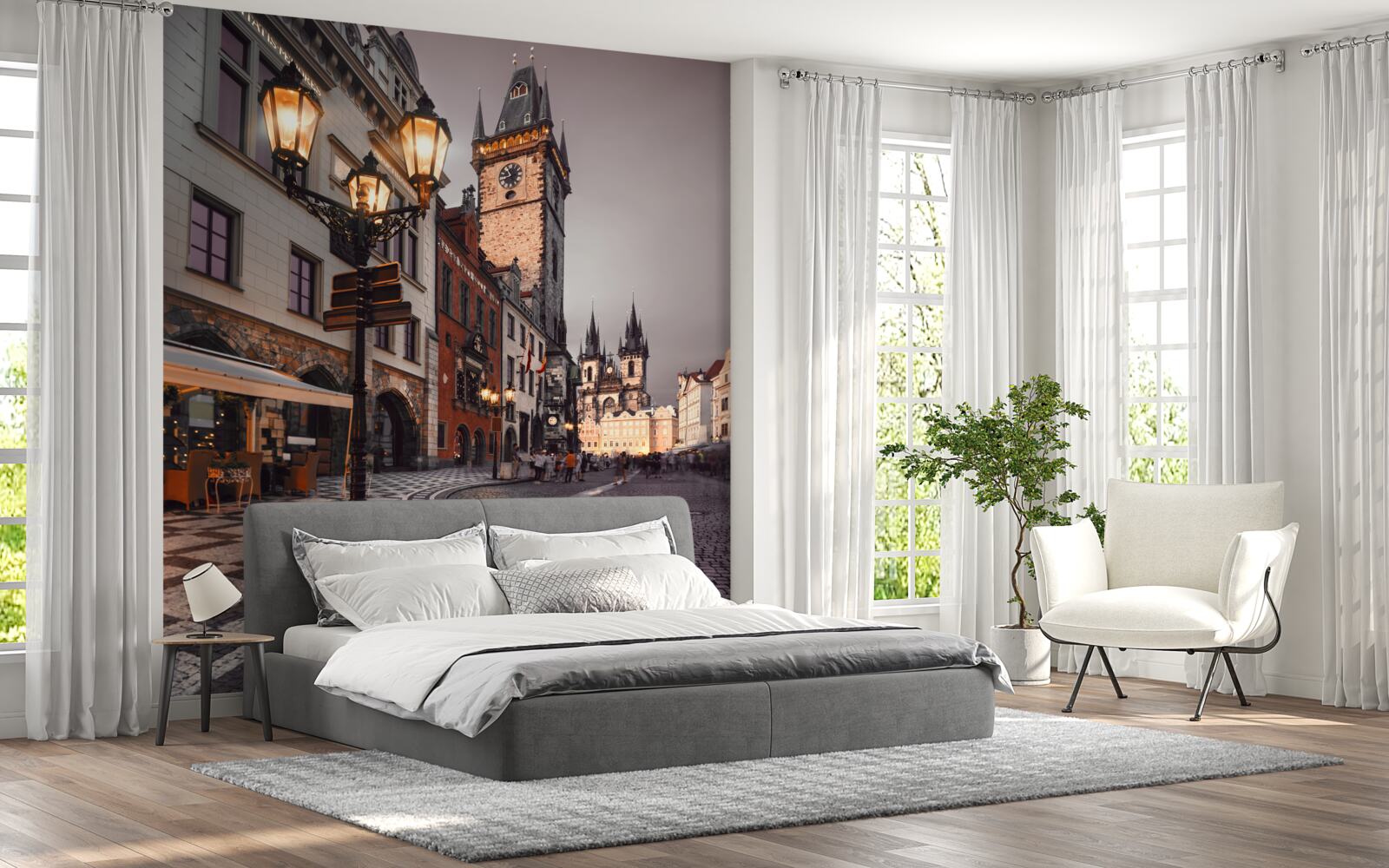 Fototapet o stradă din praga care emană confort