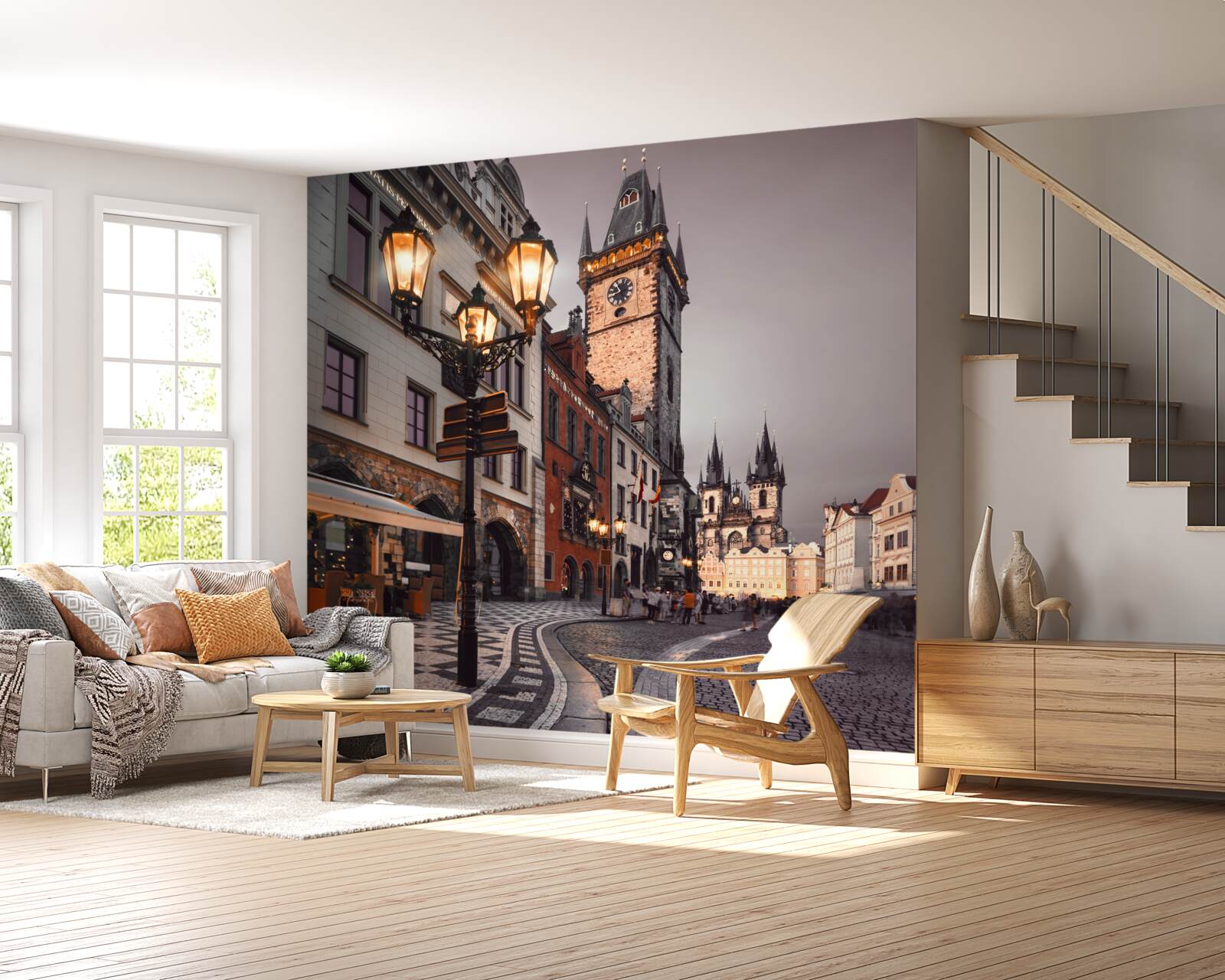 Fototapet o stradă din praga care emană confort