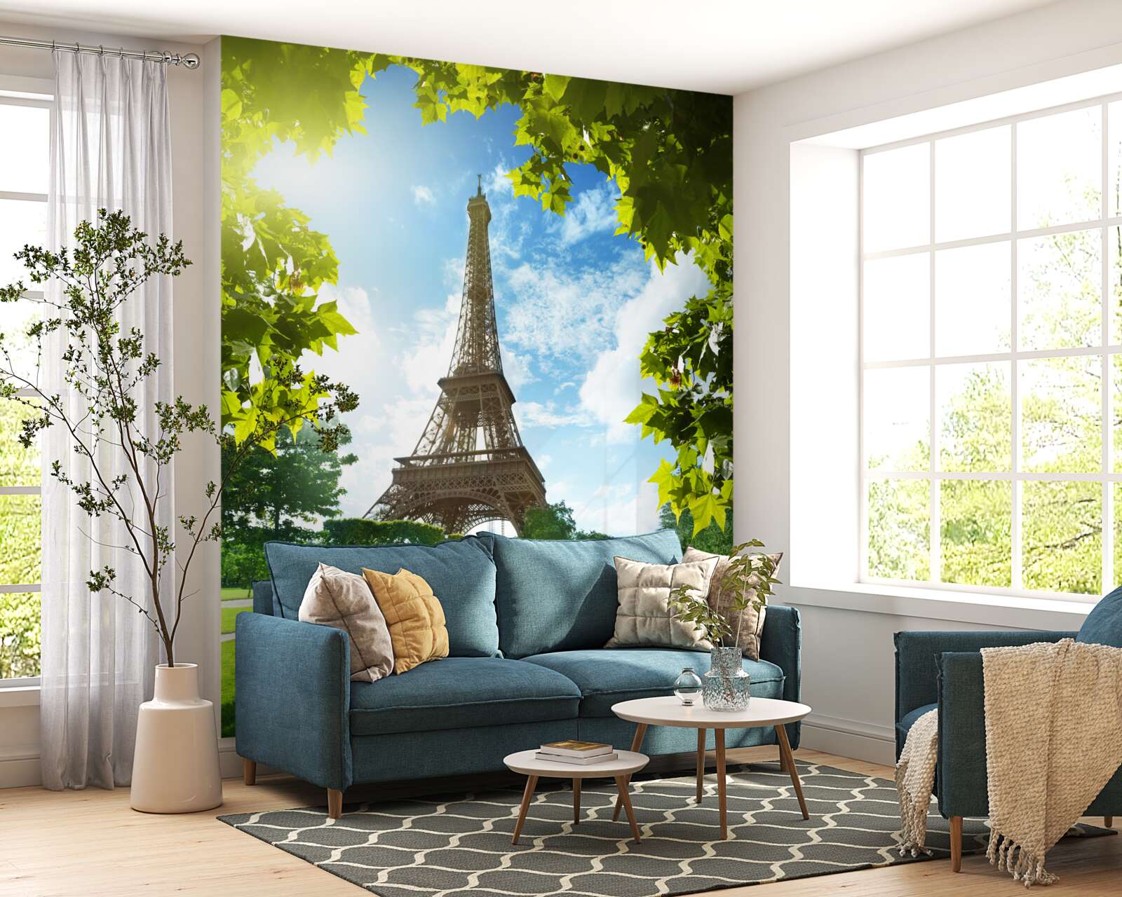 Fototapet panoramă uluitoare a turnului eiffel