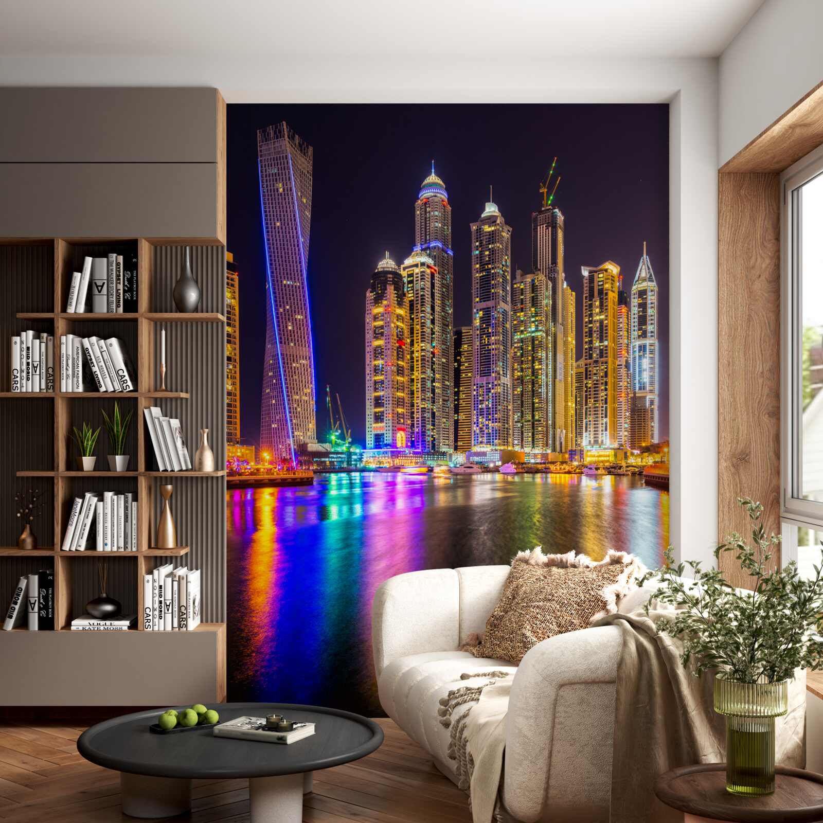 Fototapet iluminatul orașului pe timp de noapte