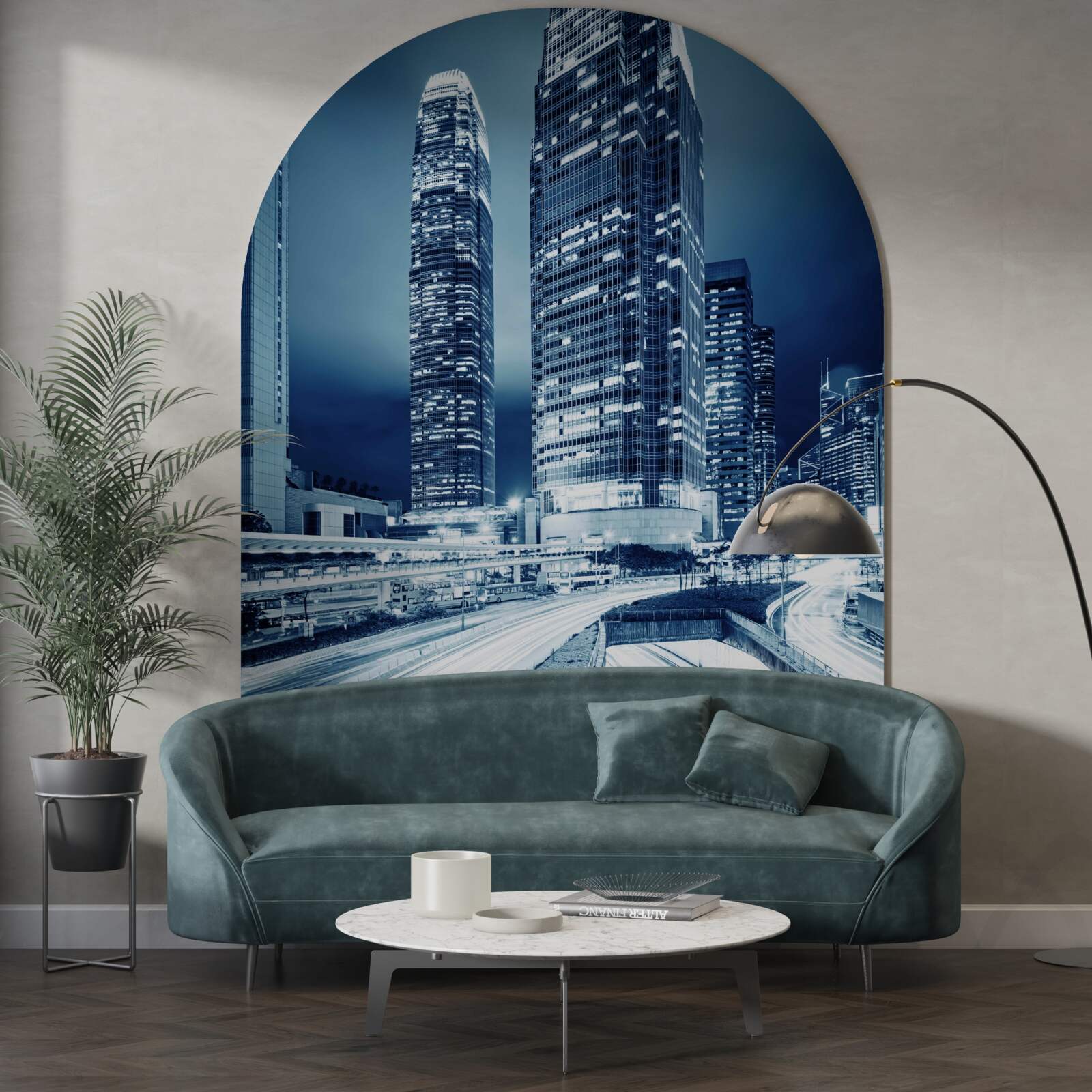 Fototapet Calea care duce la clădirile înalte