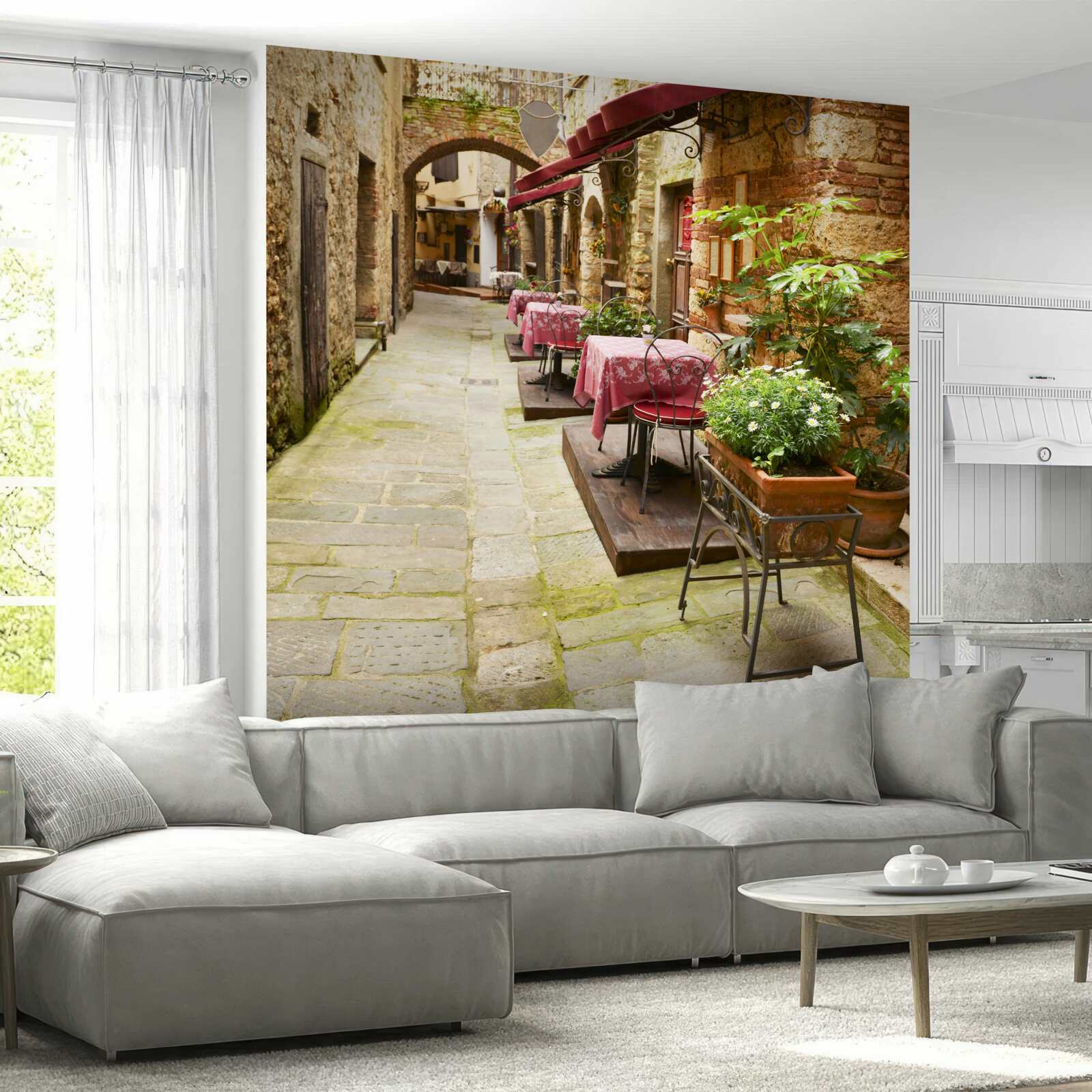 Fototapet stradă liniștită într-o zonă istorică a orașului