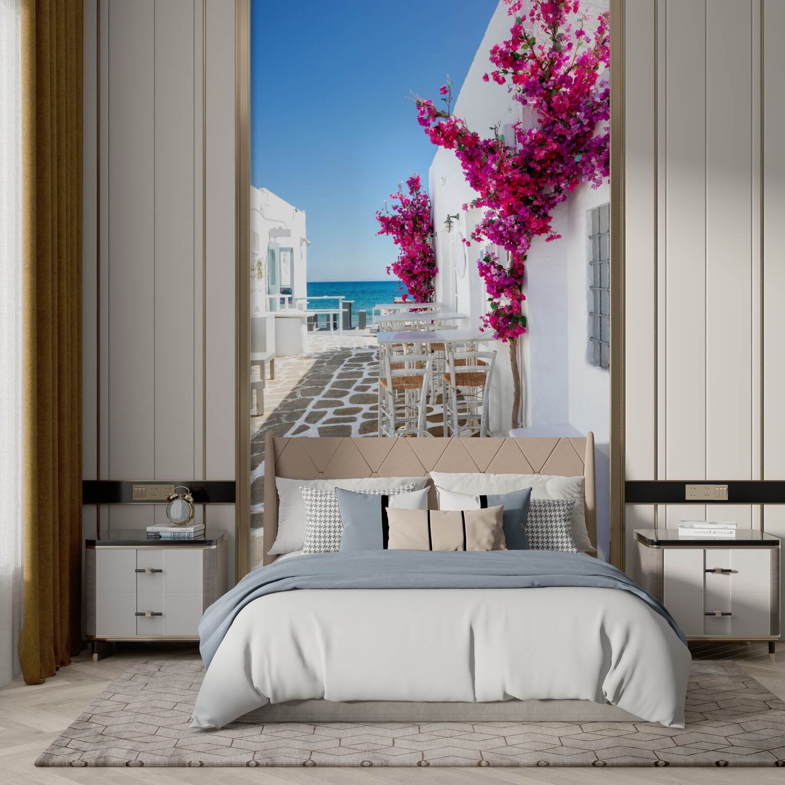 Fototapet strada mare vopsită în alb