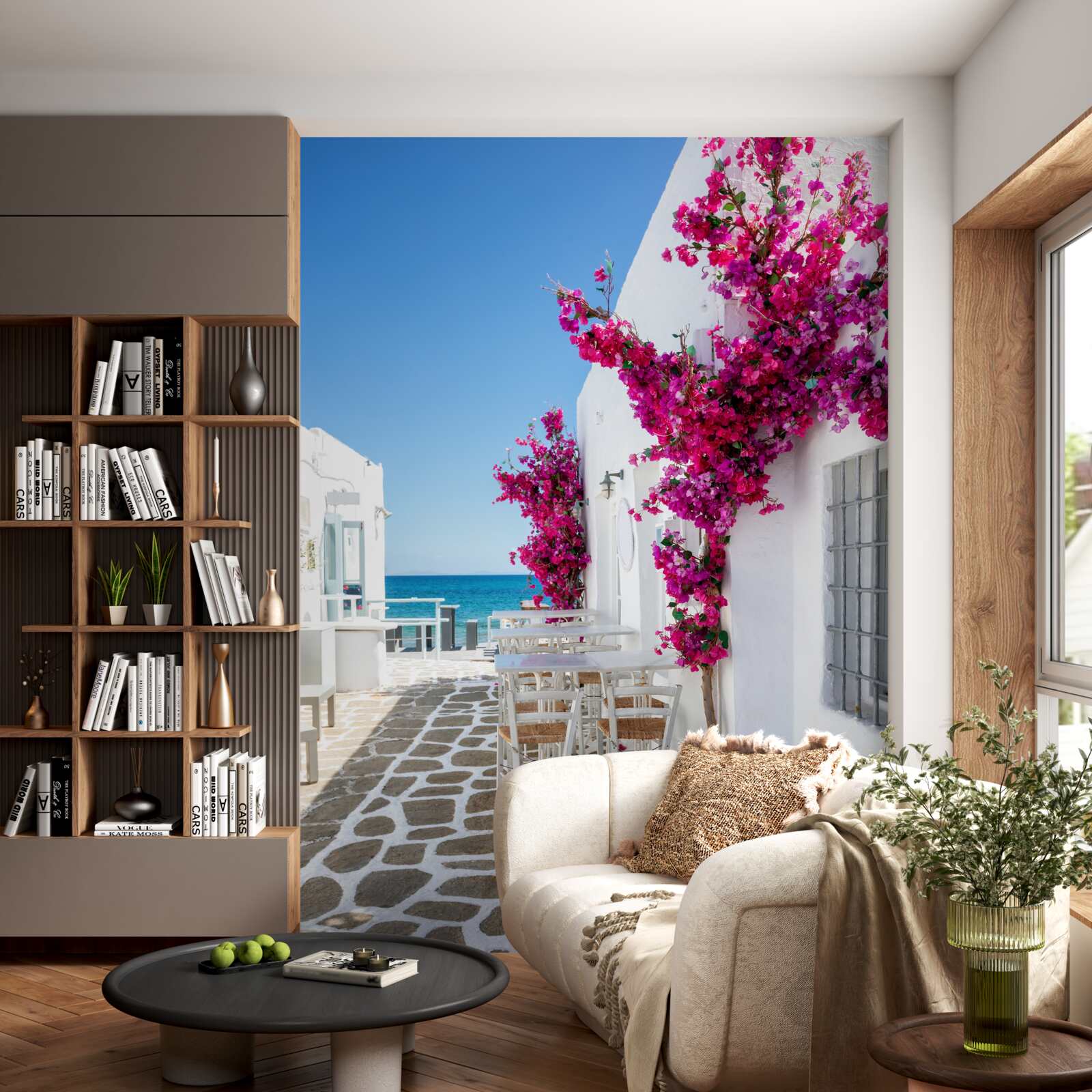 Fototapet strada mare vopsită în alb