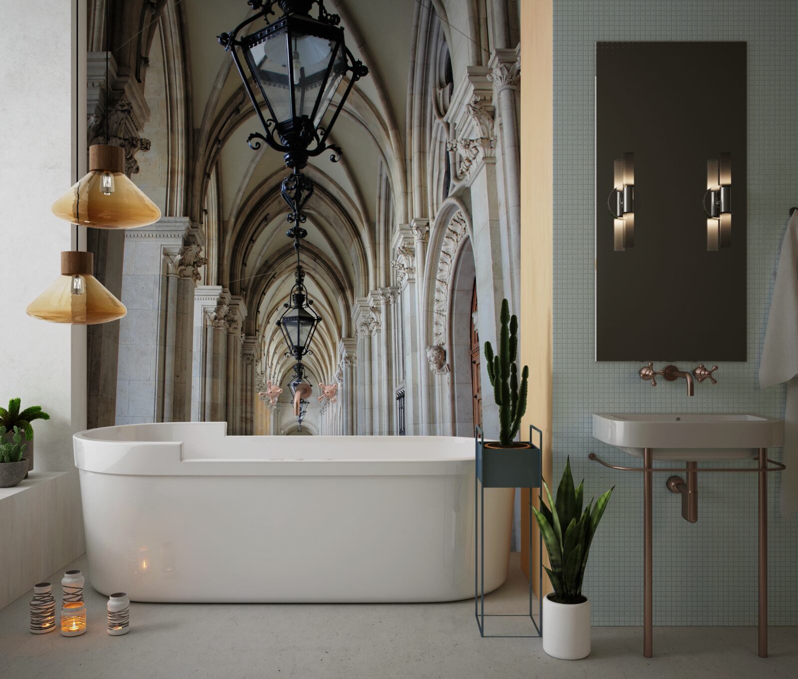 Fototapet arcadele gotice ale consiliului orașului viena