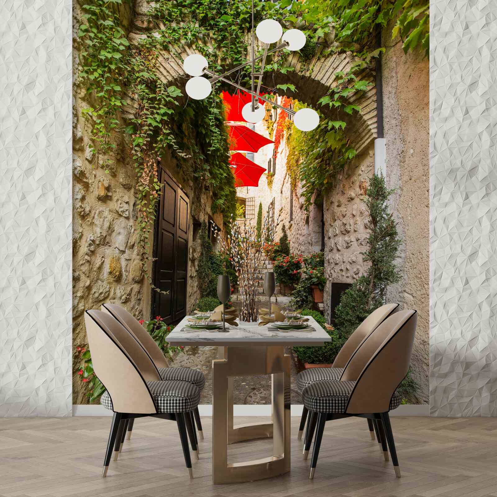 Fototapet Un arc din piatră pe o stradă veche