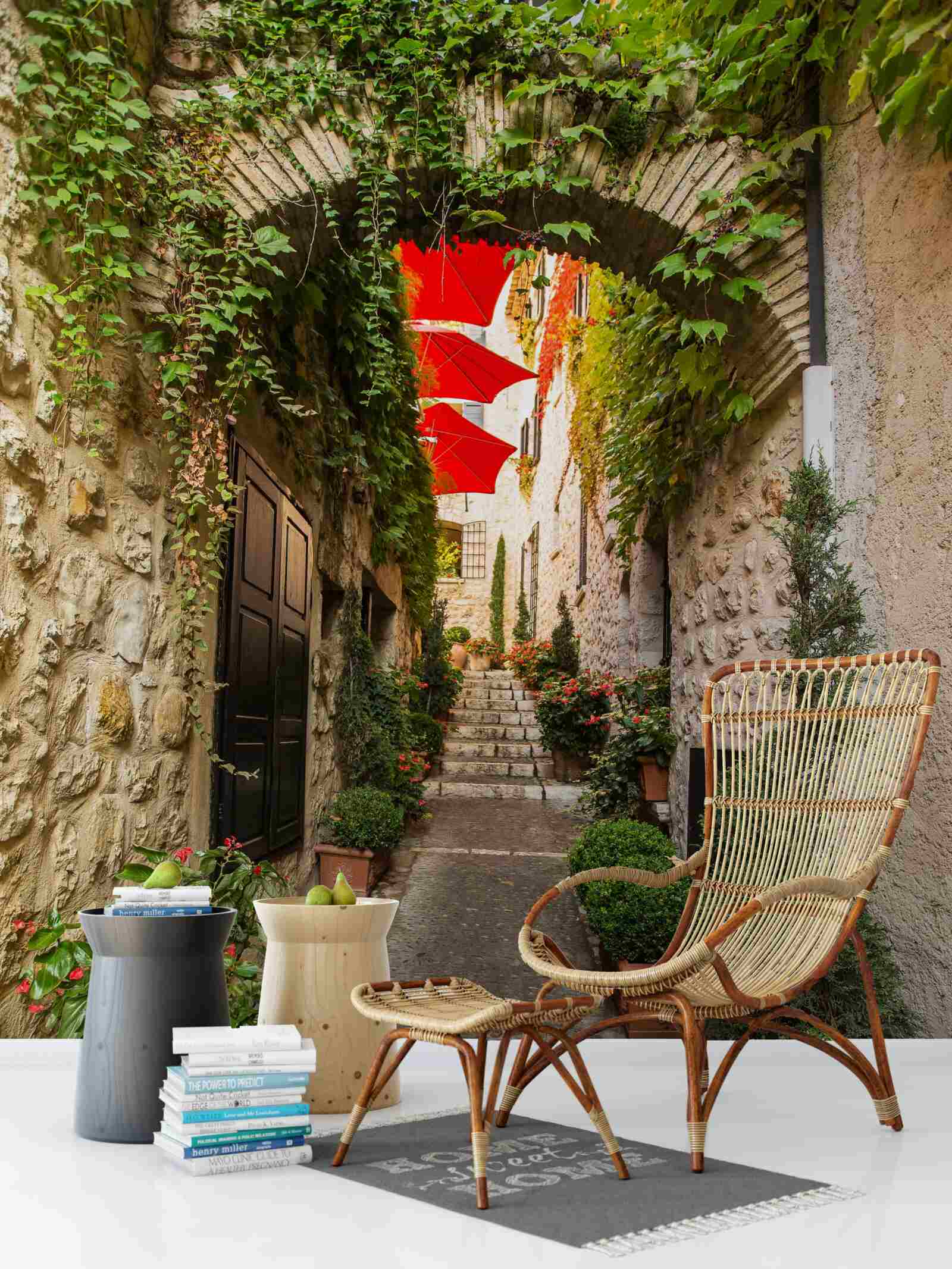 Fototapet Un arc din piatră pe o stradă veche