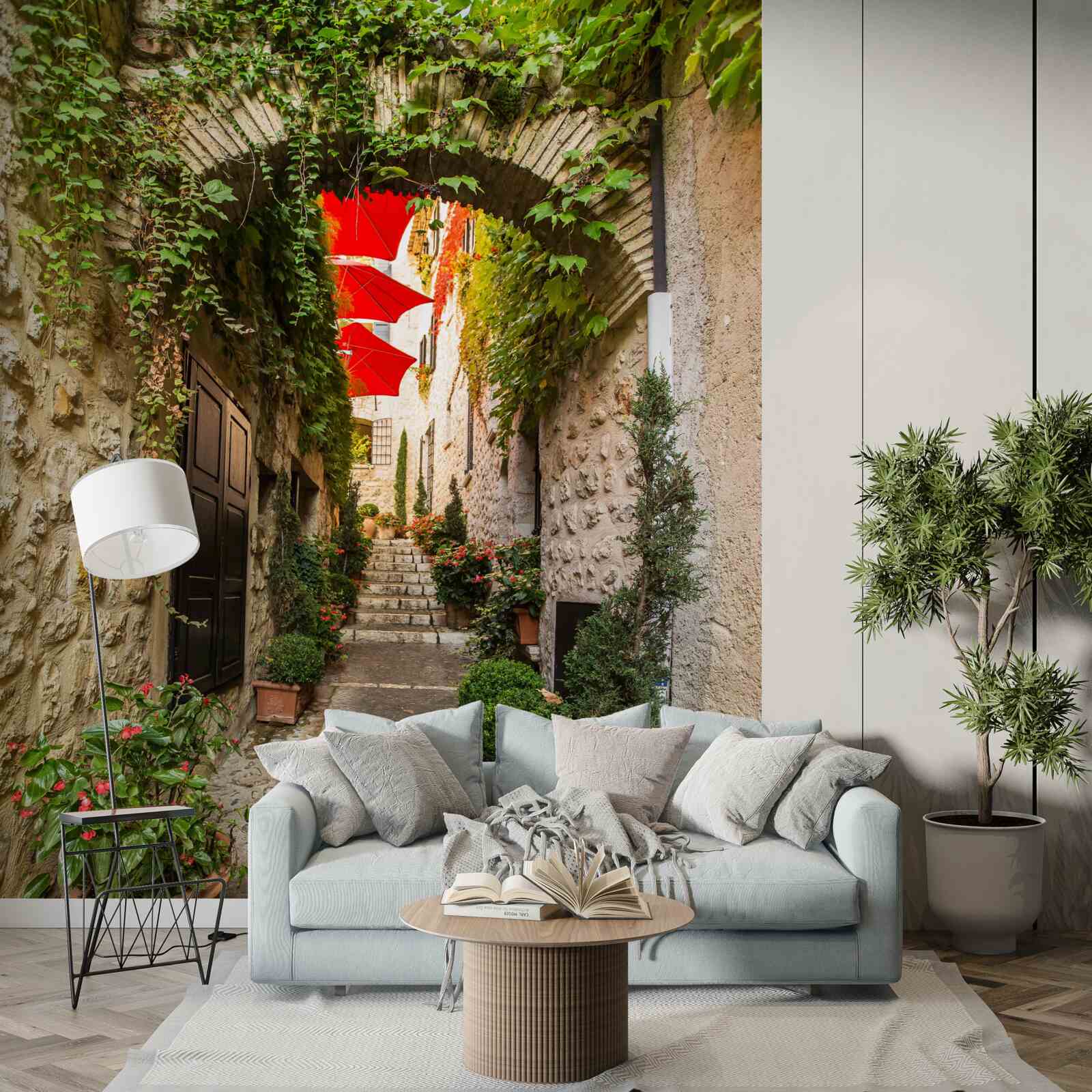 Fototapet Un arc din piatră pe o stradă veche