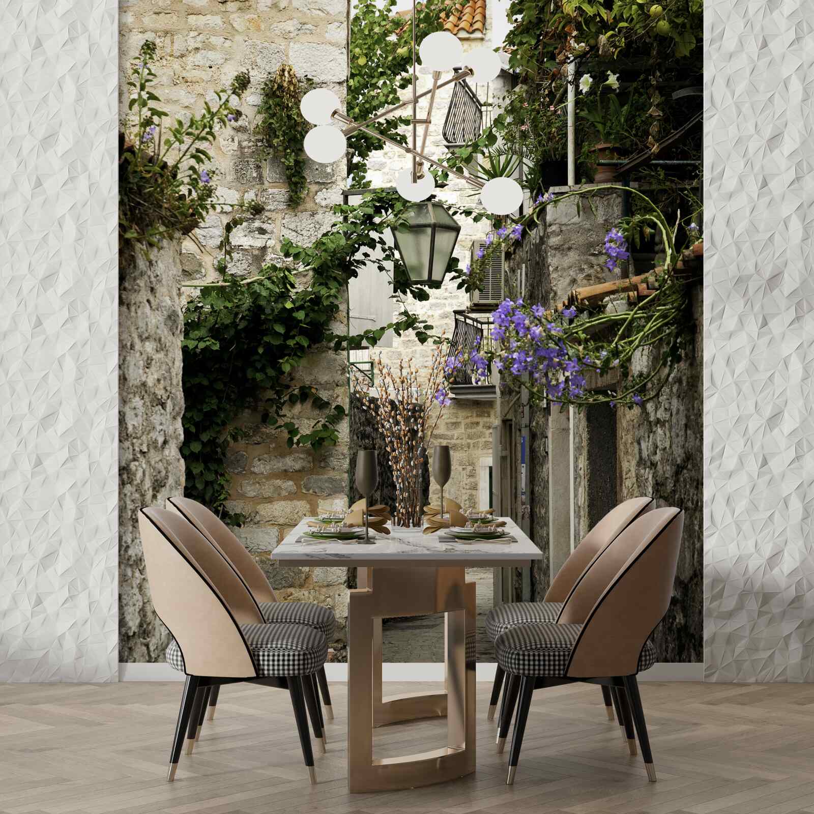 Fototapet drumul vechi al orașului făcut din piatră