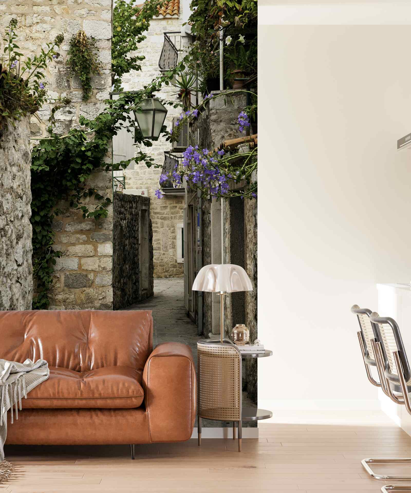 Fototapet drumul vechi al orașului făcut din piatră