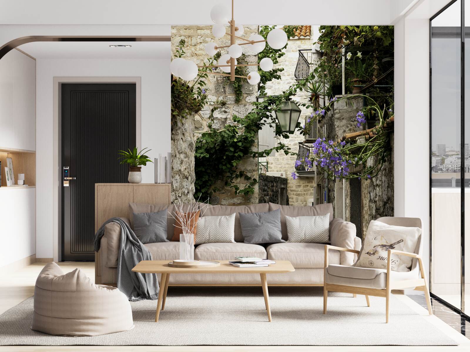 Fototapet drumul vechi al orașului făcut din piatră