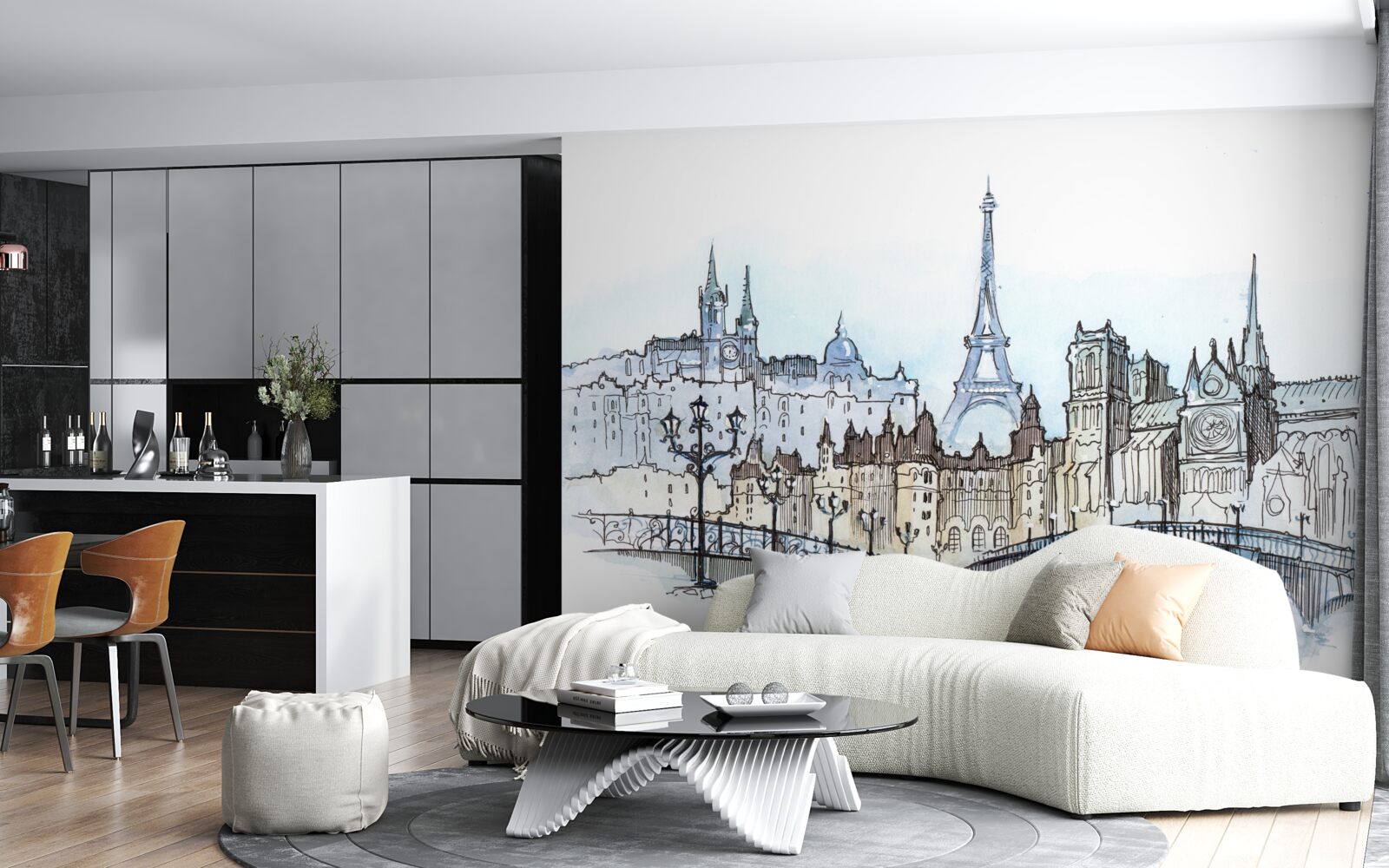 Fototapet promenadă în vechiul Paris