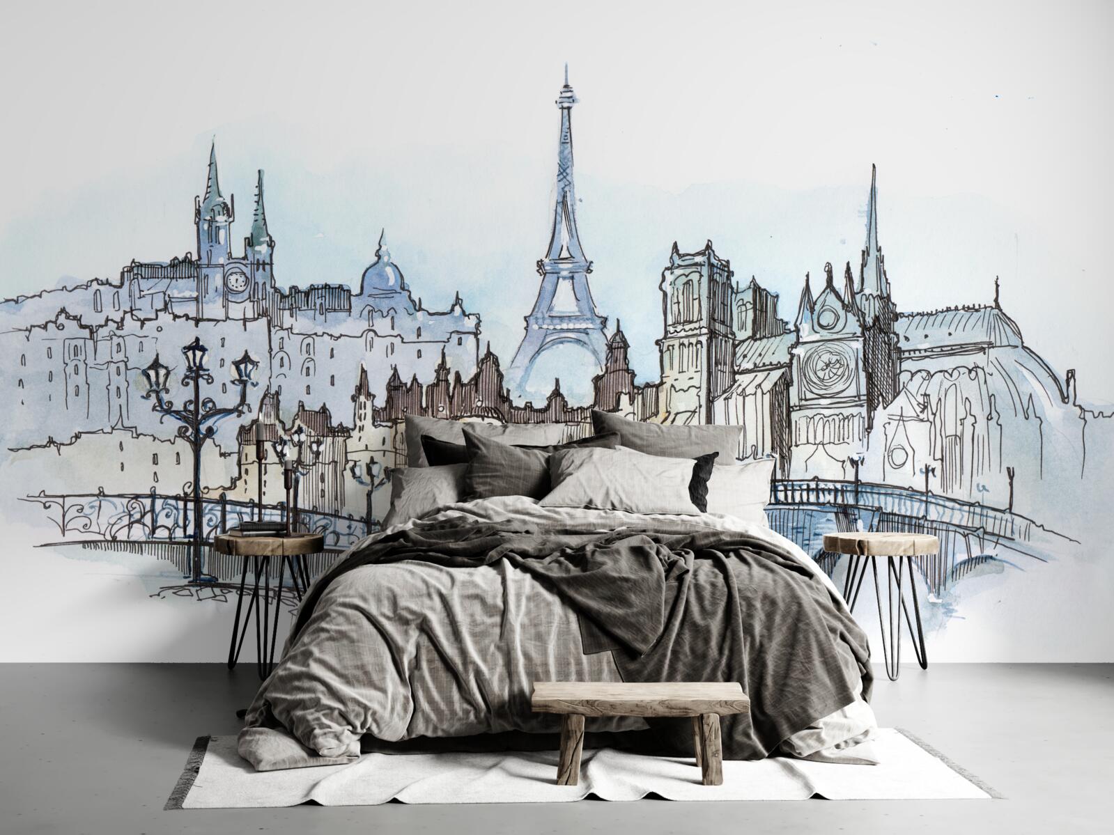 Fototapet promenadă în vechiul Paris