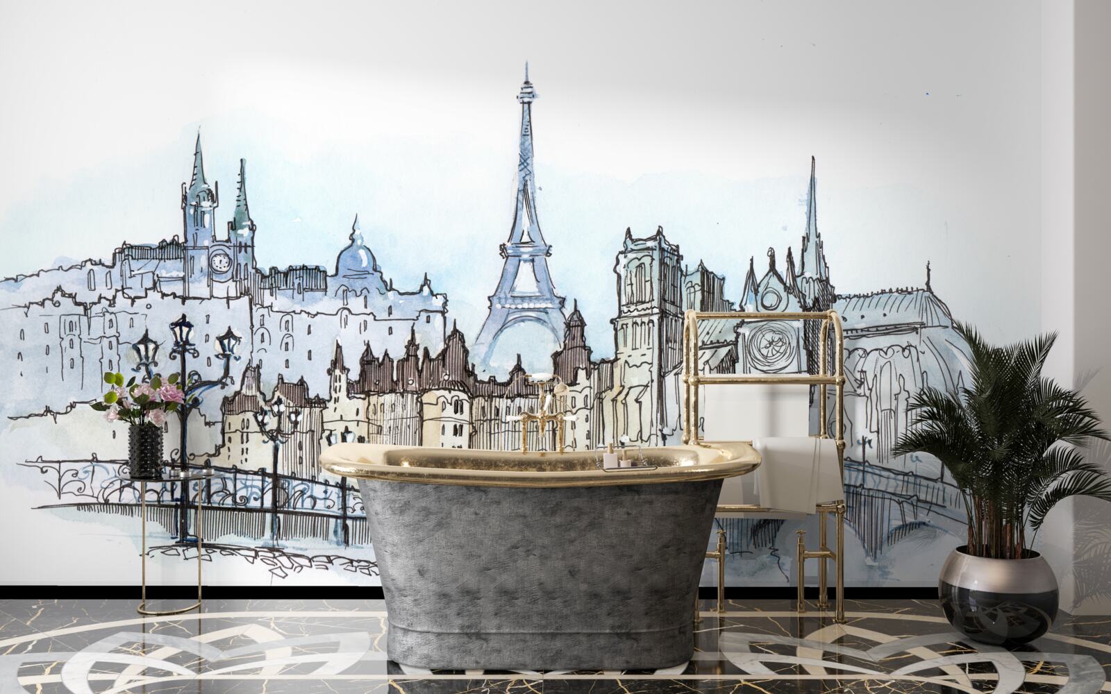 Fototapet promenadă în vechiul Paris