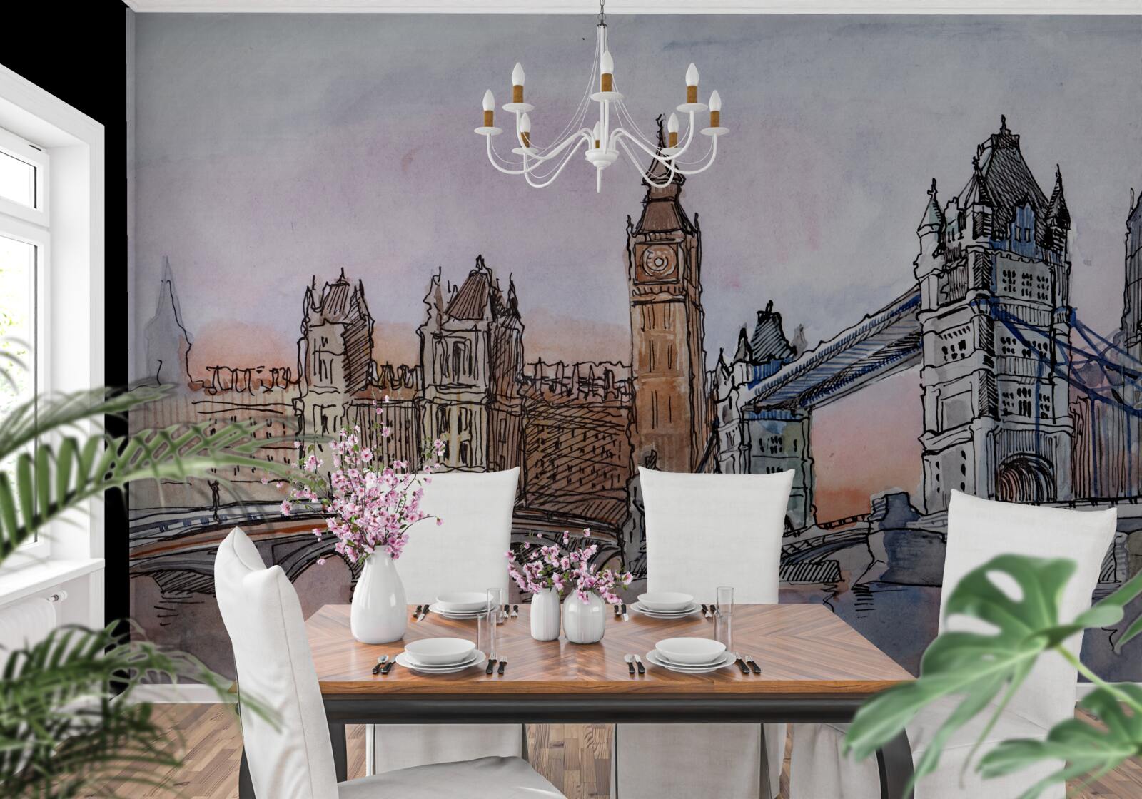 Fototapet monumente emblematice ale Marii Britanii