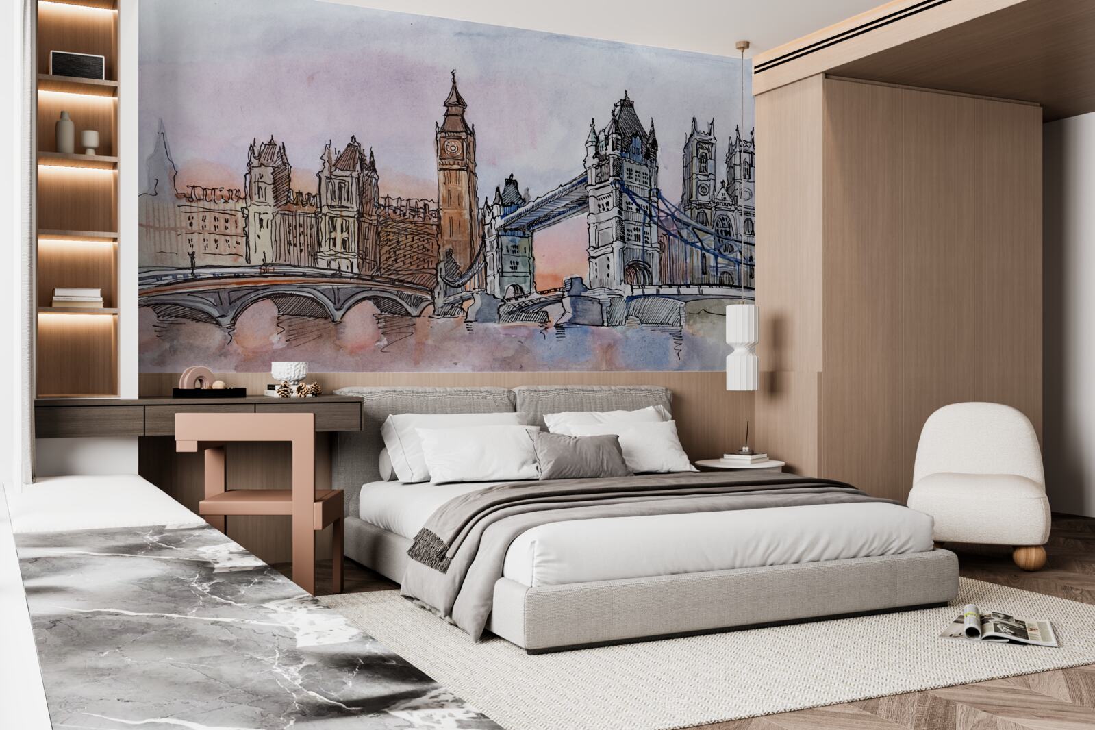 Fototapet monumente emblematice ale Marii Britanii