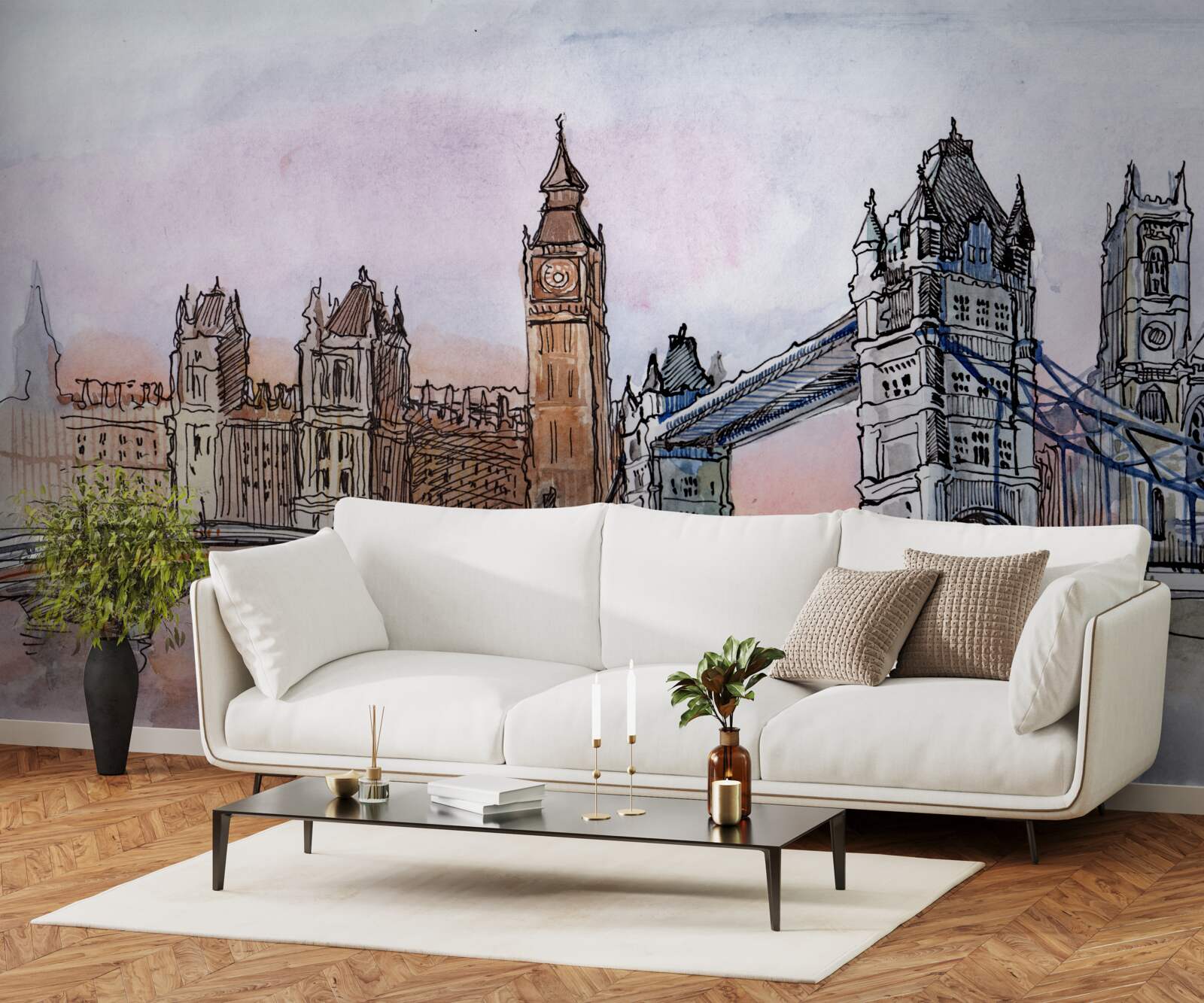 Fototapet monumente emblematice ale Marii Britanii