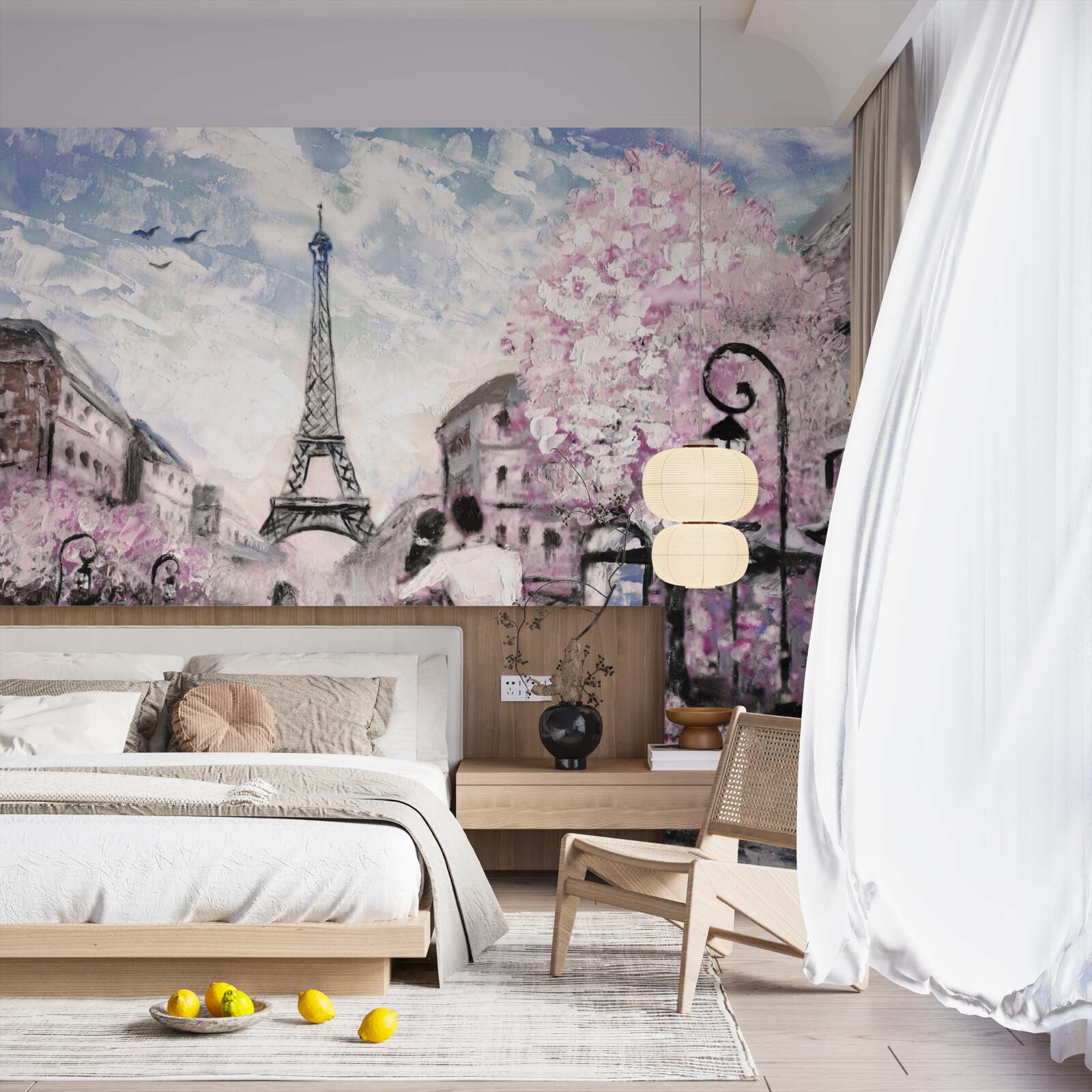 Fototapet un cuplu îndrăgostit pe străzile din paris